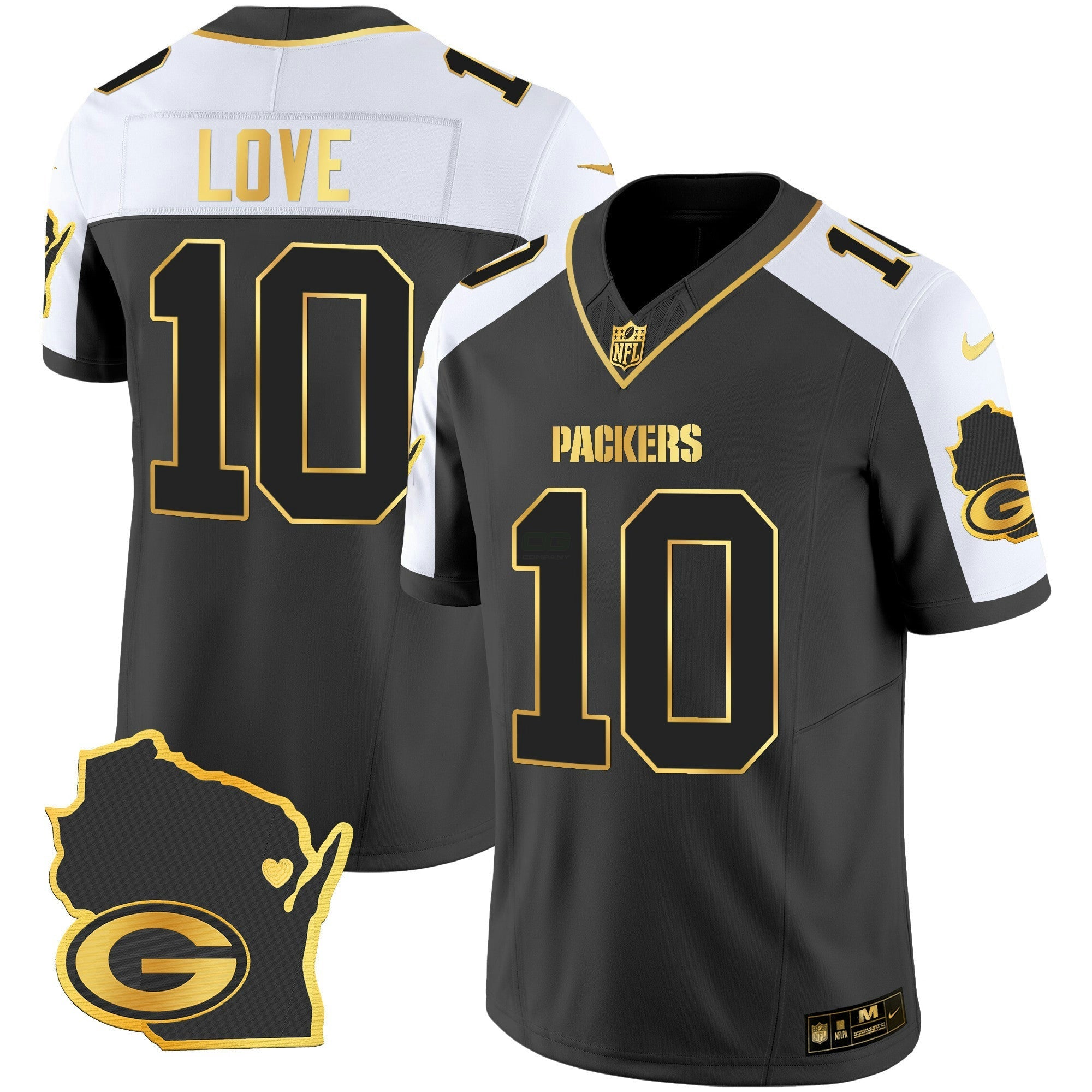 Camisa NFL Men’s Home Patch Dourada Vapor Jersey V2