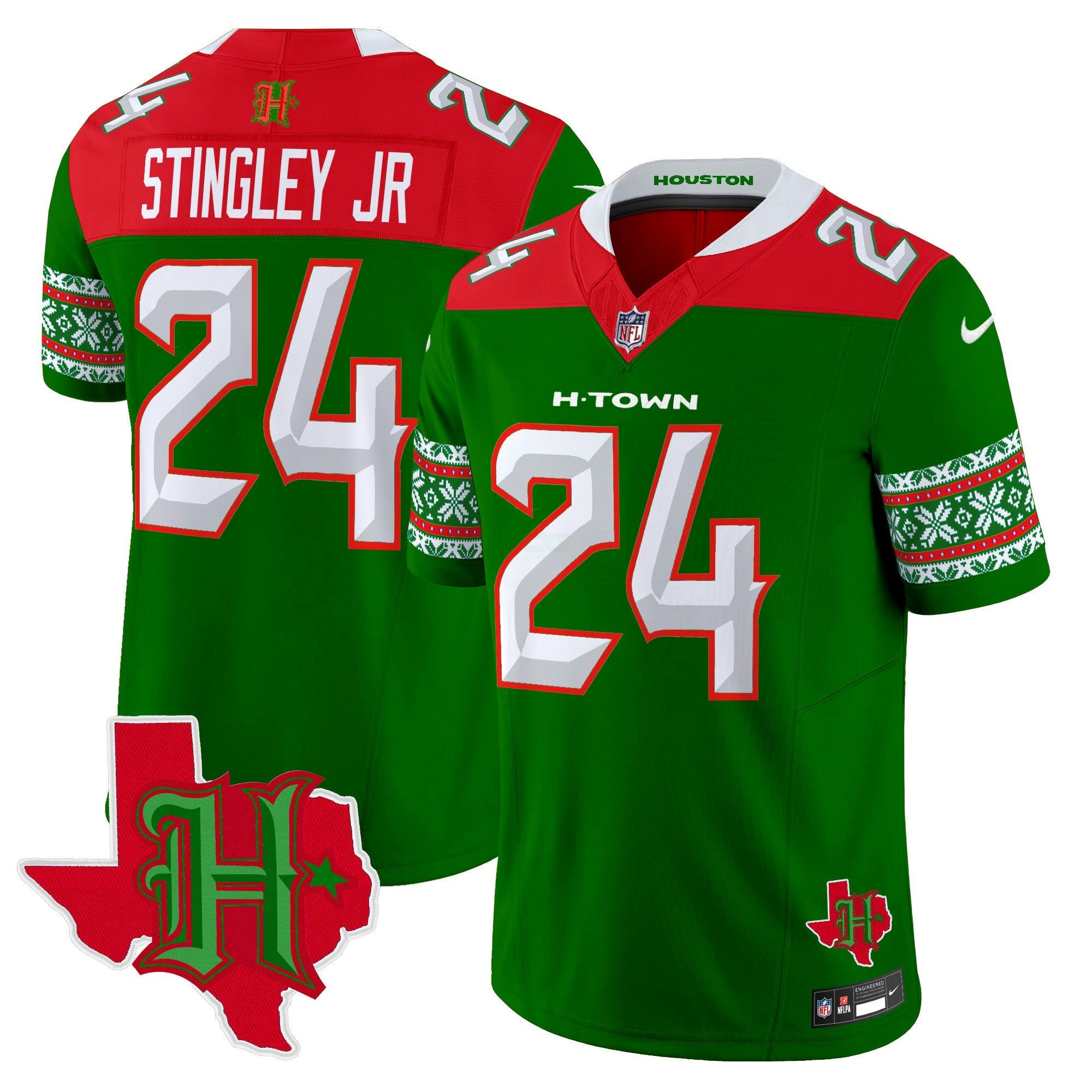 Camisa NFL Men’s Houston 2024 Christmas Vapor Limited Jersey