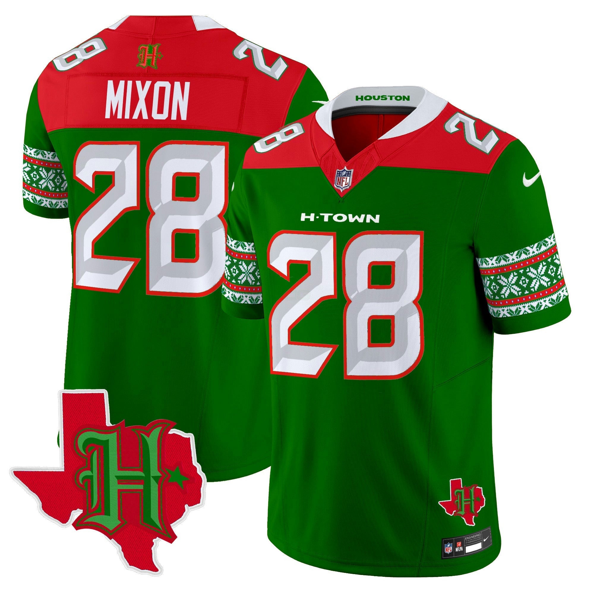 Camisa NFL Men’s Houston 2024 Christmas Vapor Limited Jersey