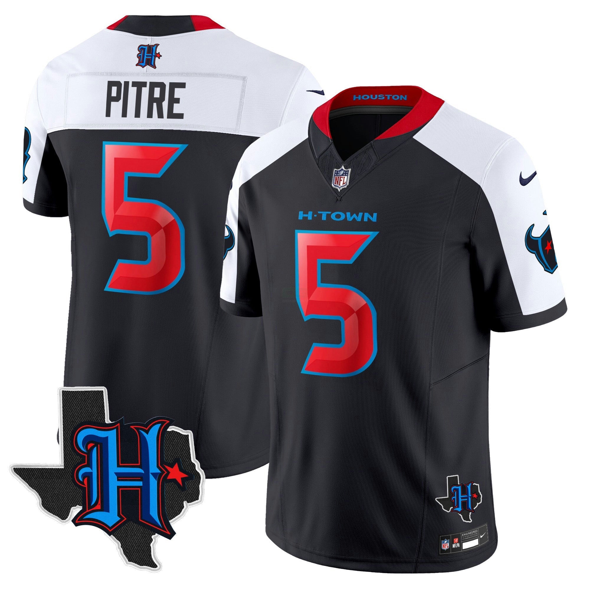 Camisa NFL Men’s Houston 2024 Texas Patch Vapor Limited Jersey