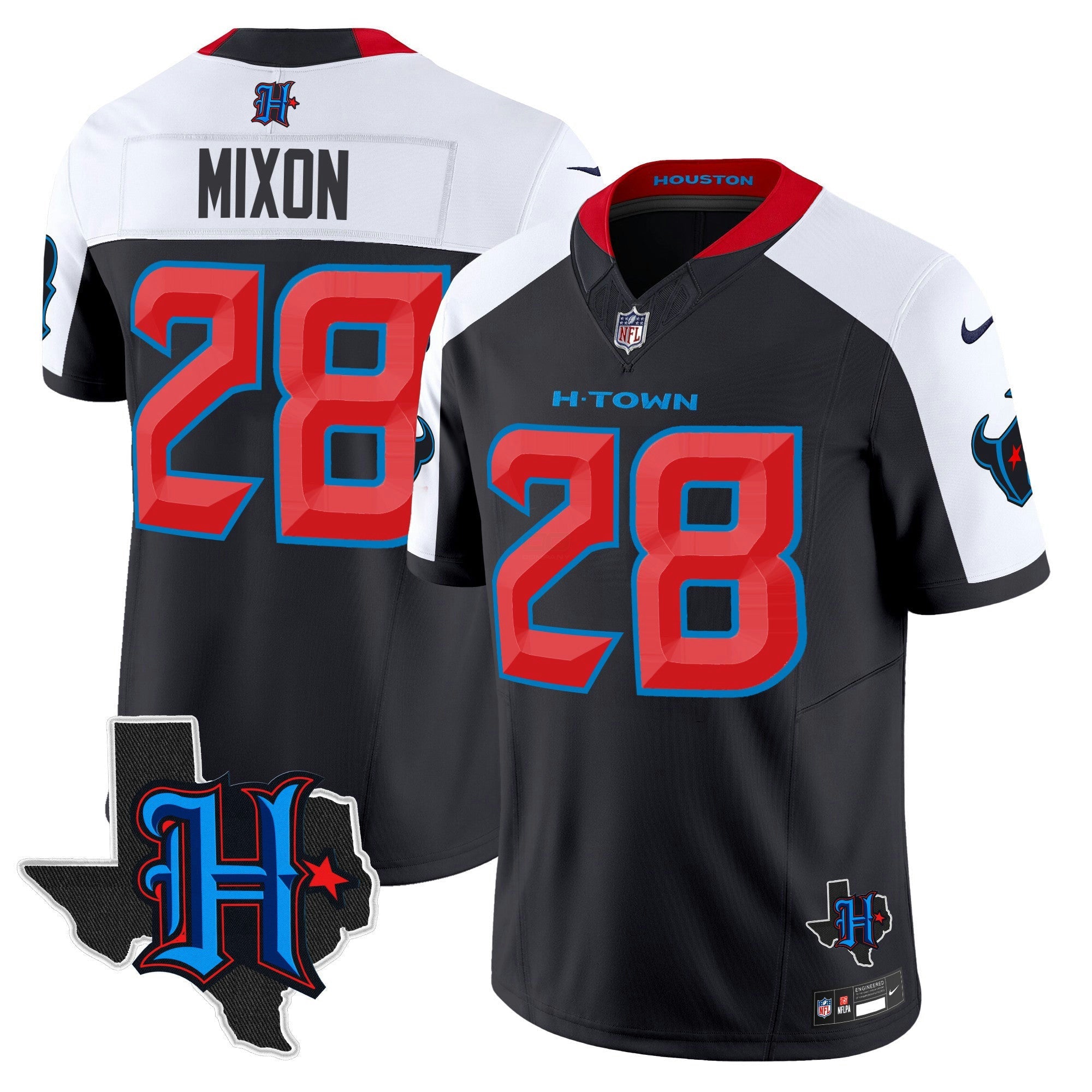 Camisa NFL Men’s Houston 2024 Texas Patch Vapor Limited Jersey