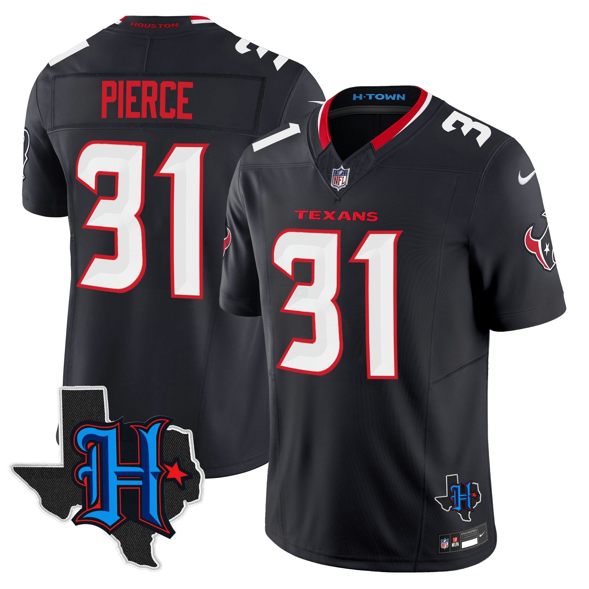 Camisa NFL Men’s Houston 2024 Texas Patch Vapor Limited Jersey