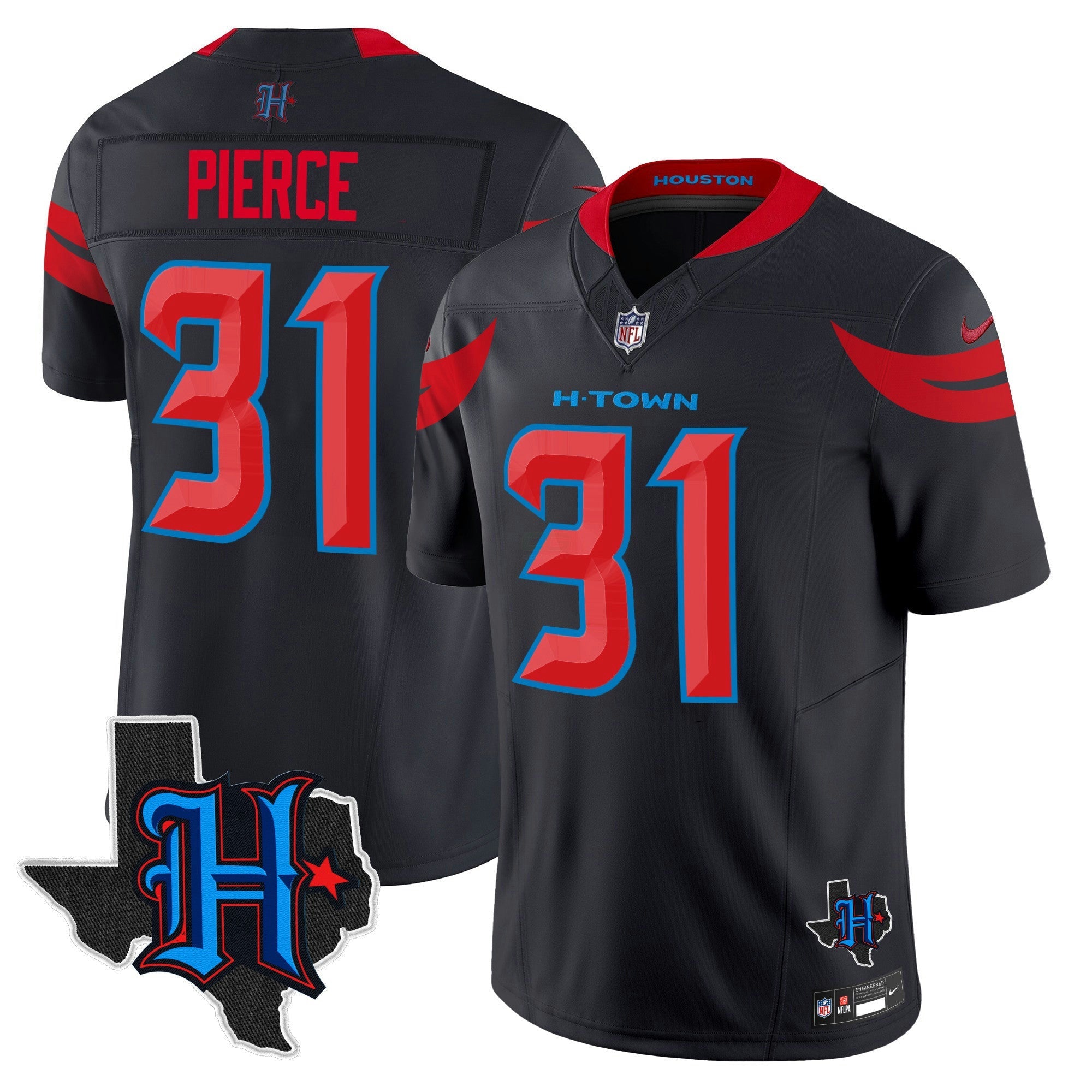 Camisa NFL Men’s Houston 2024 Texas Patch Vapor Limited Jersey V3