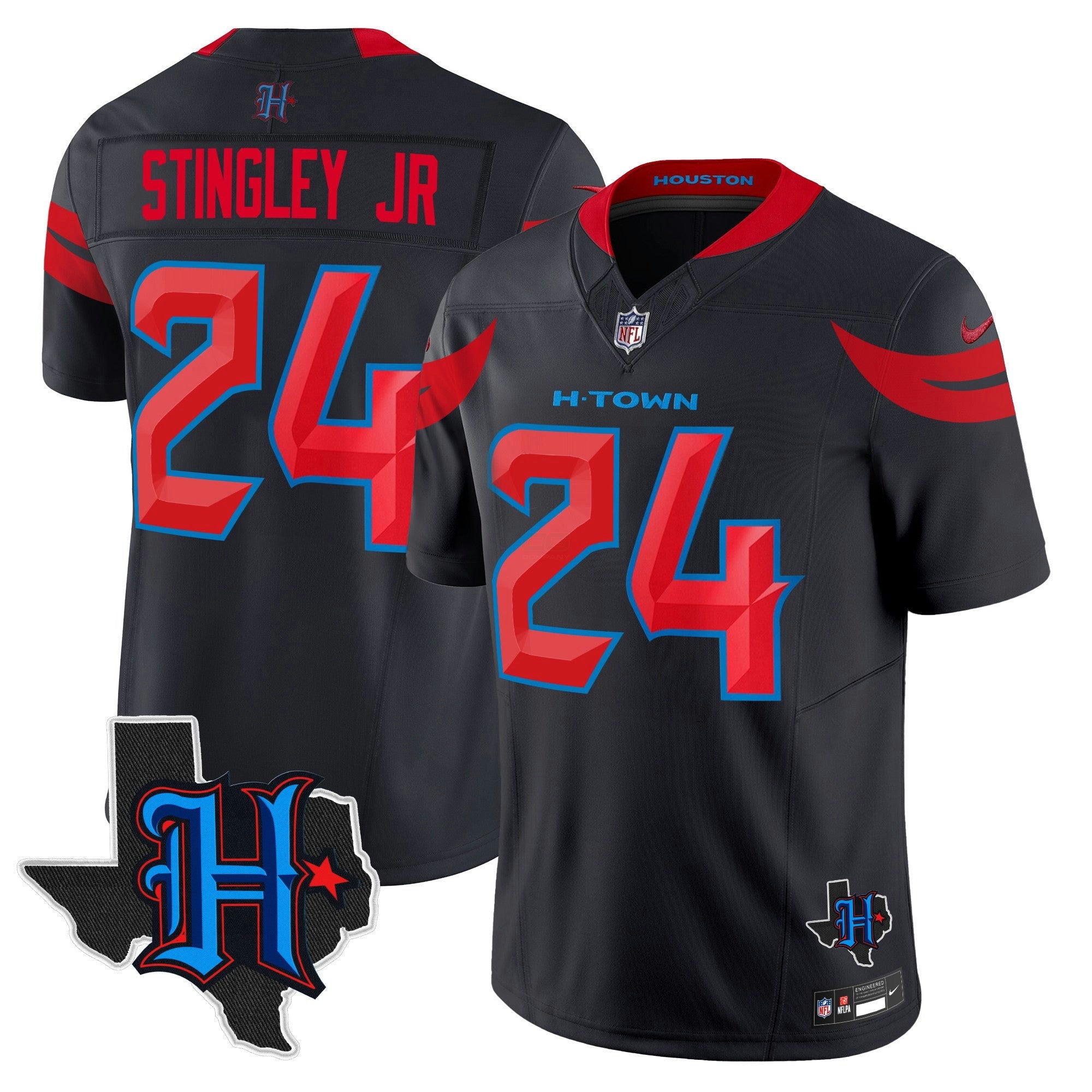 Camisa NFL Men’s Houston 2024 Texas Patch Vapor Limited Jersey V3