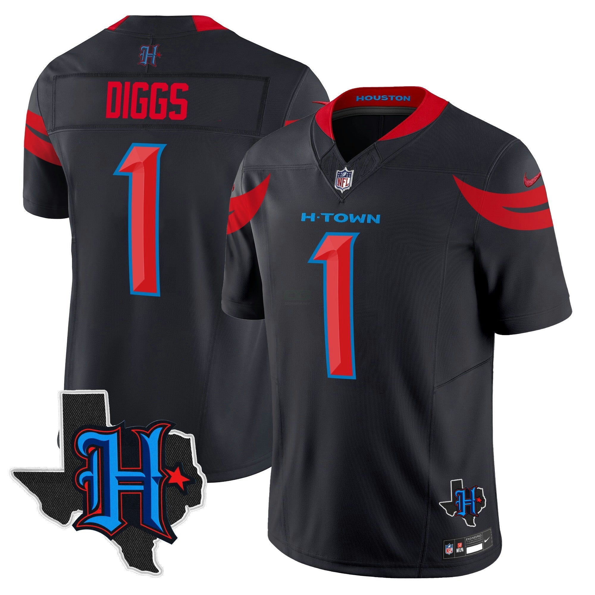 Camisa NFL Men’s Houston 2024 Texas Patch Vapor Limited Jersey V3