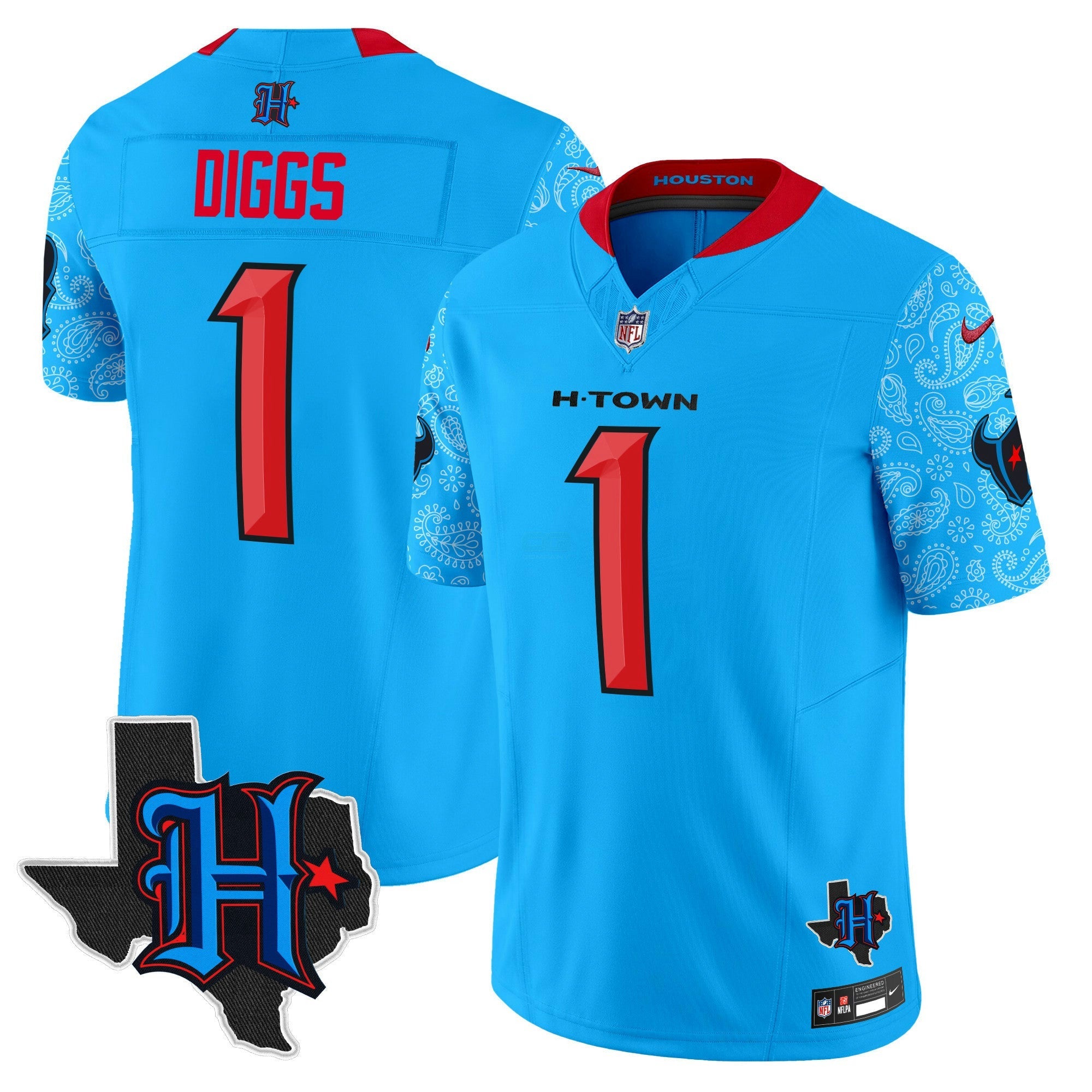 Camisa NFL Men’s Houston 2024 Texas Patch Vapor Limited Jersey V4