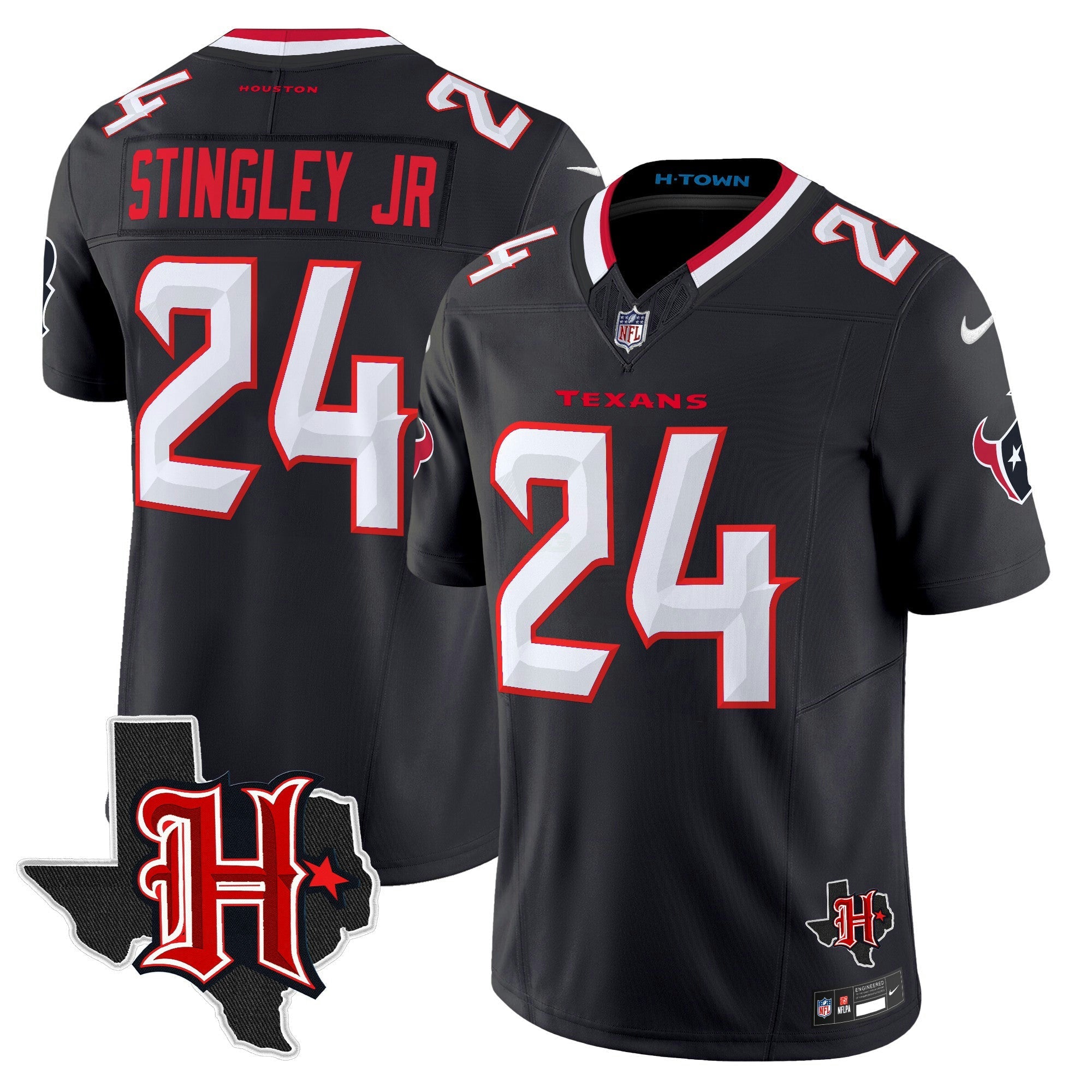 Camisa NFL Men’s Houston 2024 Texas Patch Vapor Limited Jersey V5