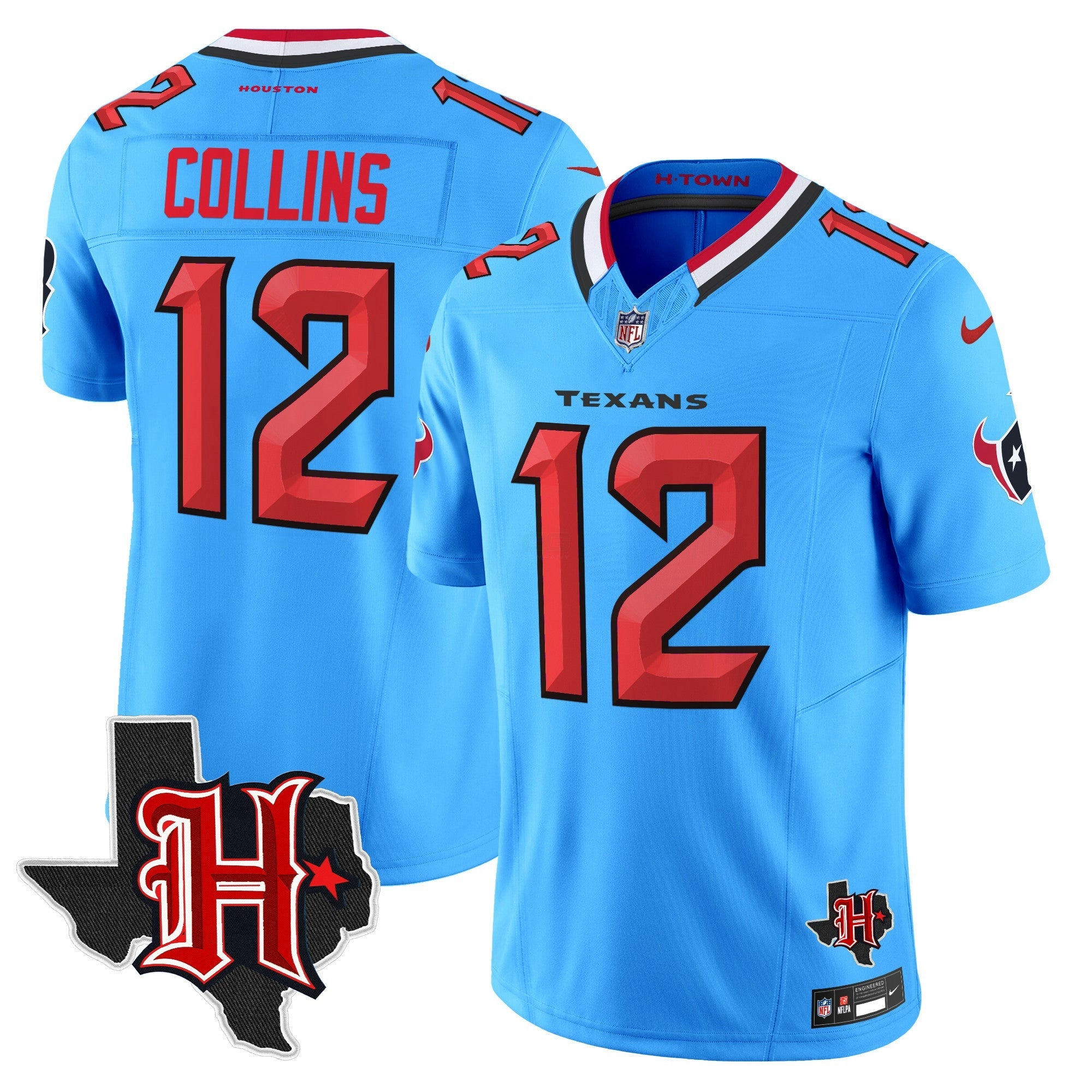 Camisa NFL Men’s Houston 2024 Texas Patch Vapor Limited Jersey V5
