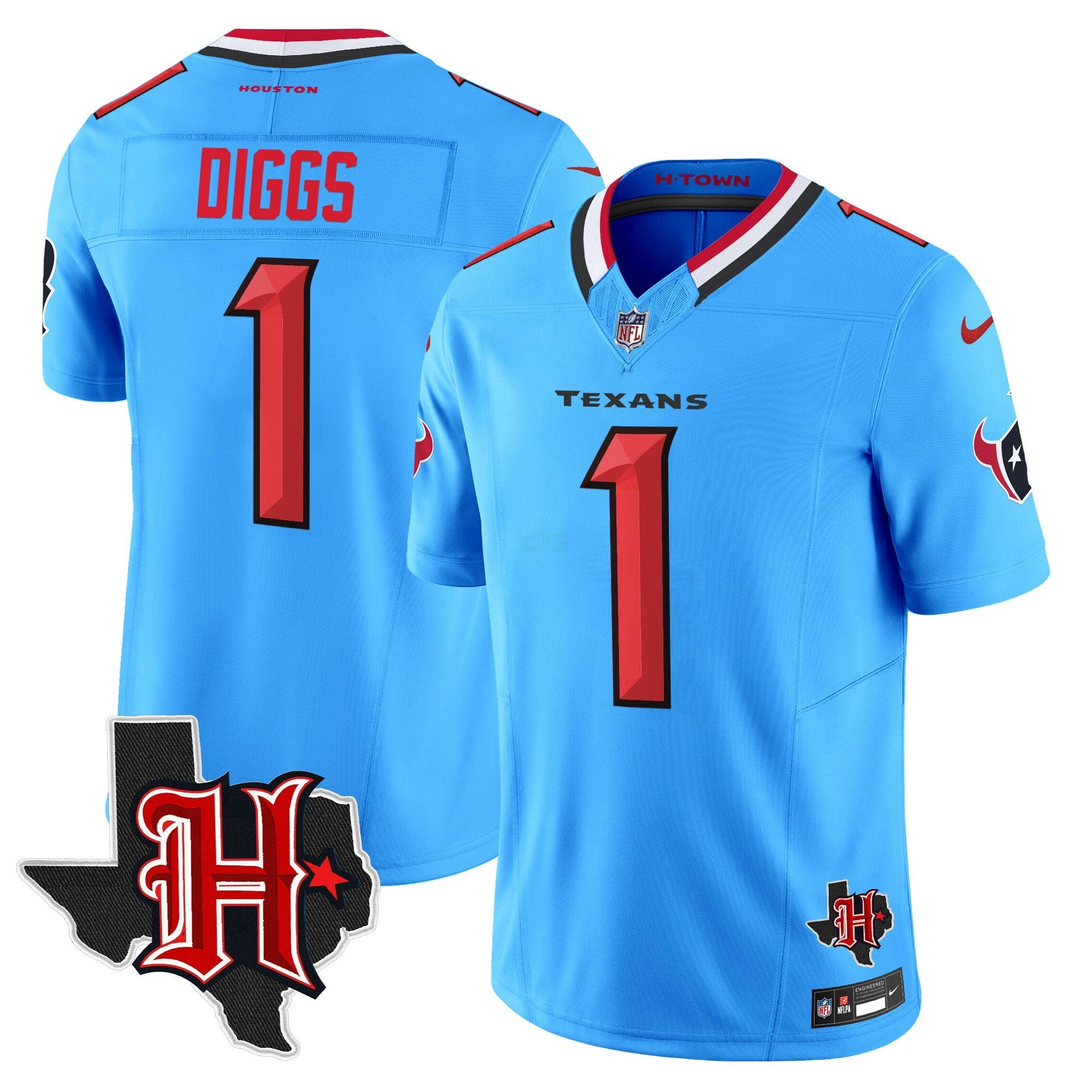 Camisa NFL Men’s Houston 2024 Texas Patch Vapor Limited Jersey V5