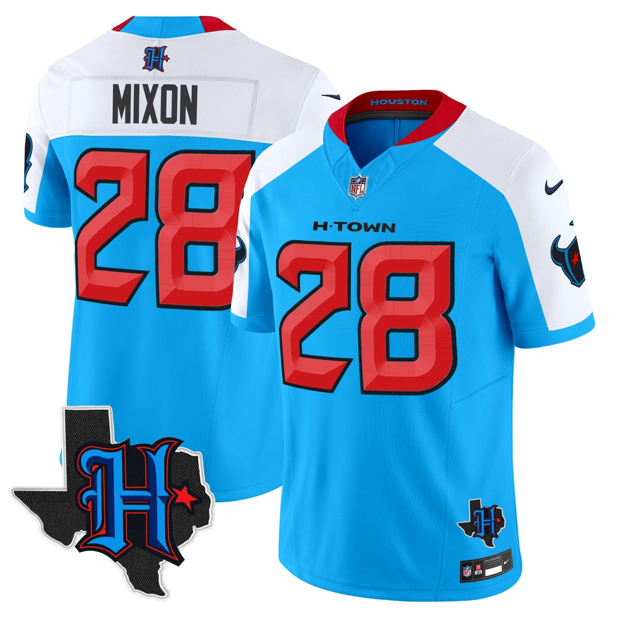 Camisa NFL Men’s Houston 2025 Texas Patch Vapor Limited Jersey V2