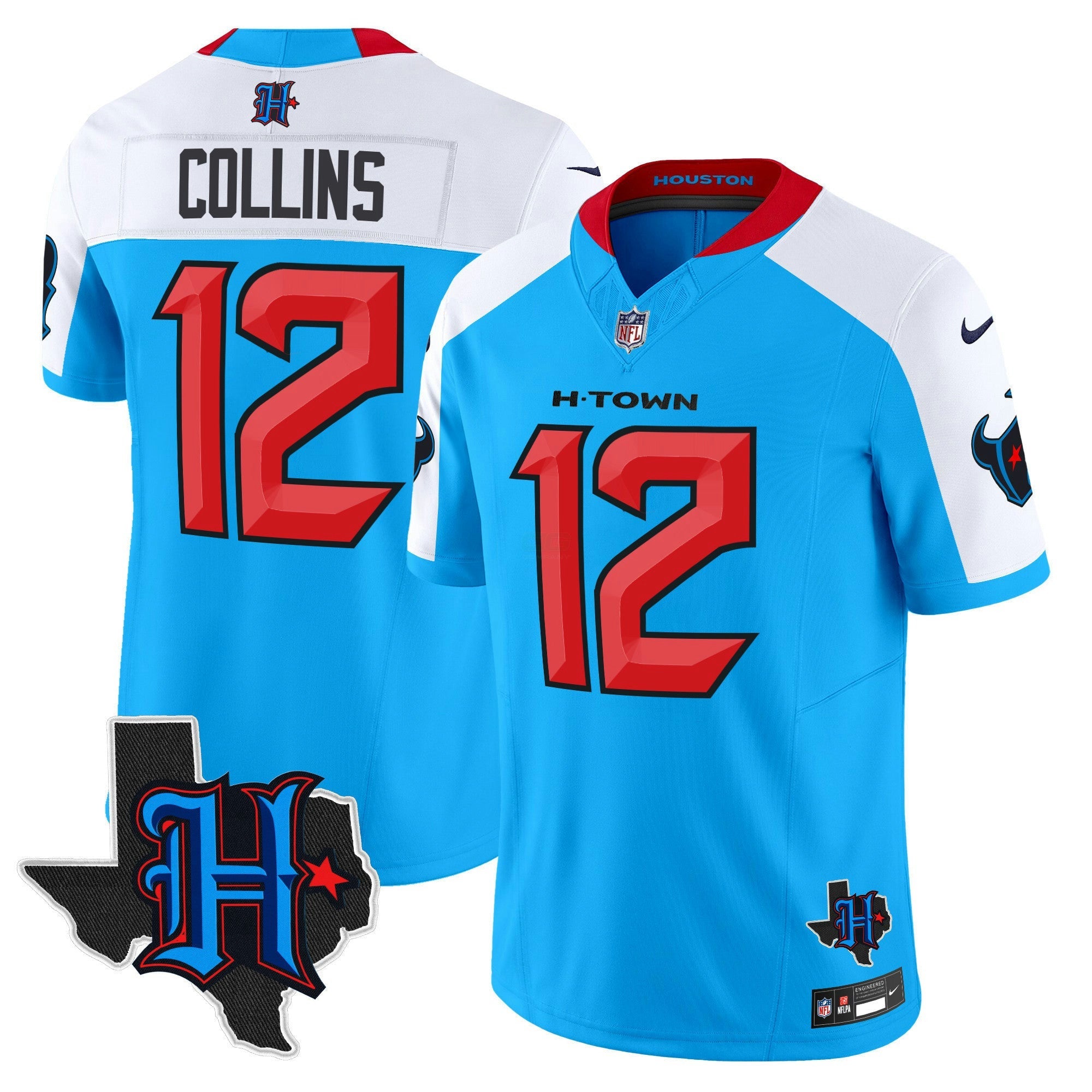 Camisa NFL Men’s Houston 2025 Texas Patch Vapor Limited Jersey V2