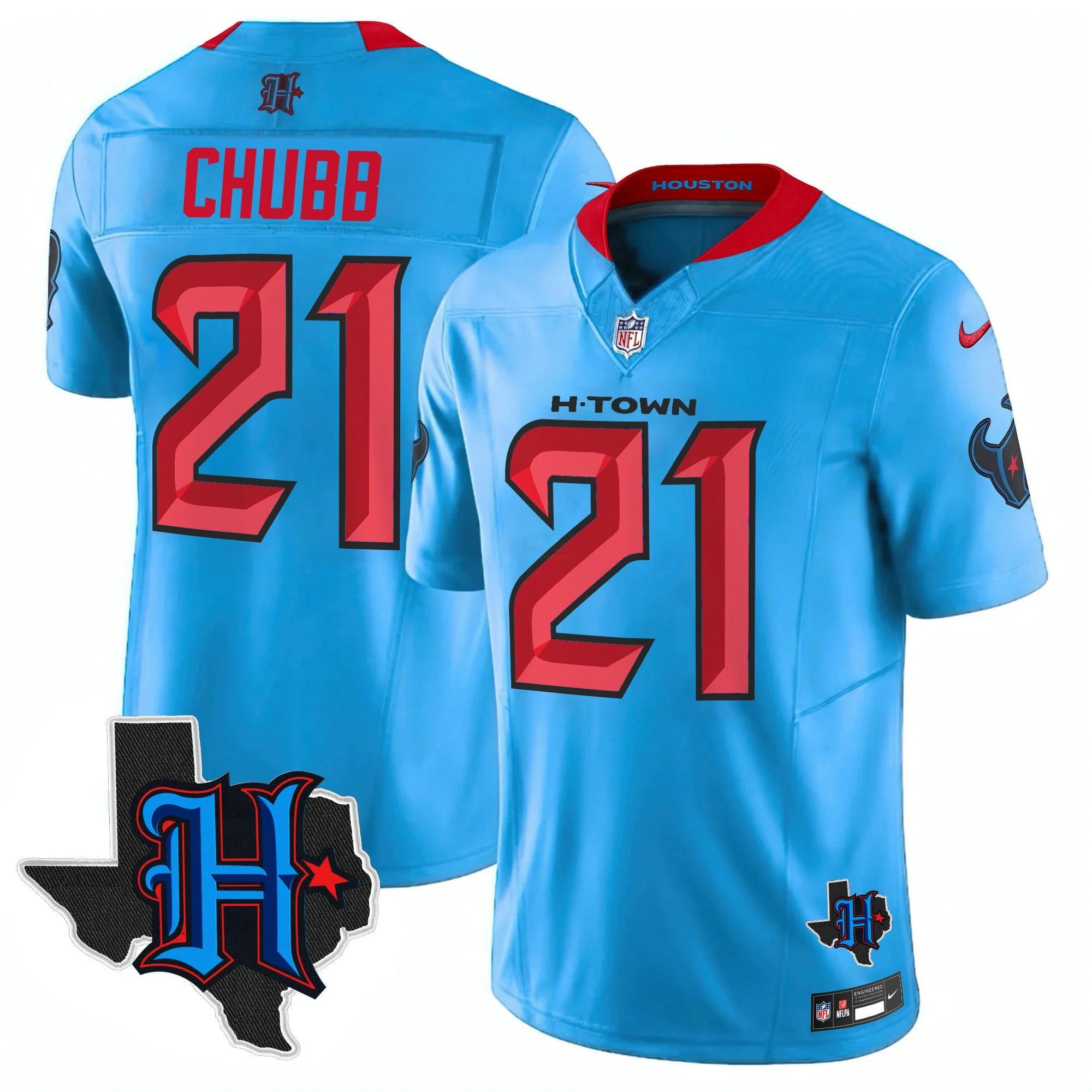 Camisa NFL Men’s Houston 2025 Texas Patch Vapor Limited Jersey V2