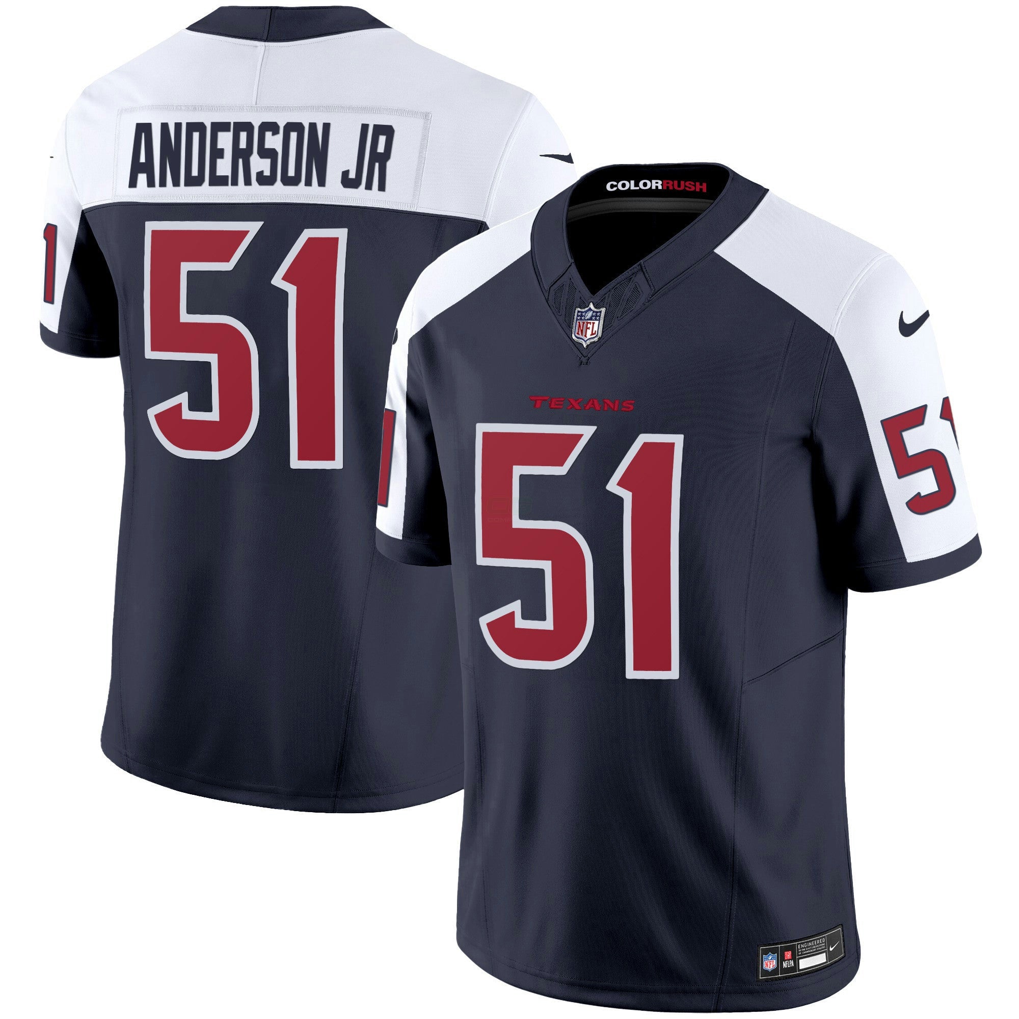 Camisa NFL Men’s Houston Color Rush Legend Vapor Jersey