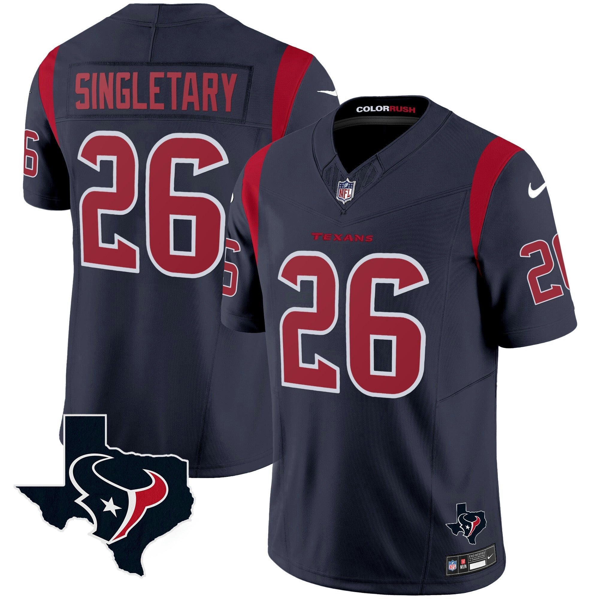 Camisa NFL Men’s Houston Color Rush Legend Vapor Jersey V2