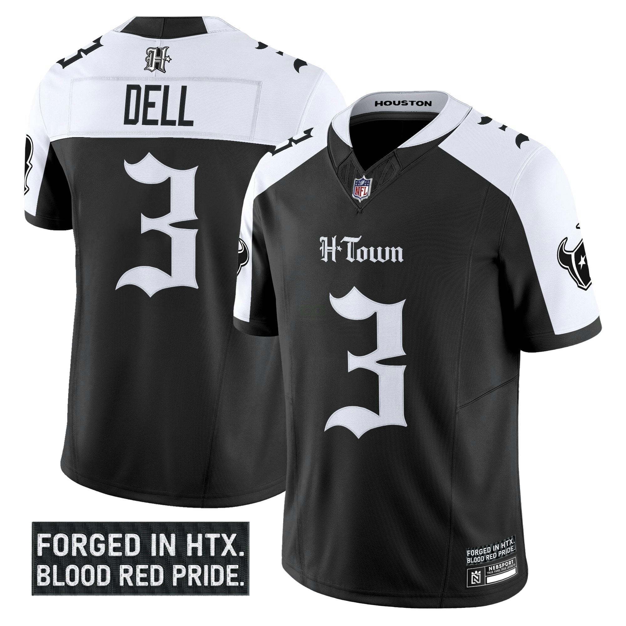 Camisa NFL Men’s Houston ‘Gothic Lone Star Shadows Edition’ Vapor Limited Jersey