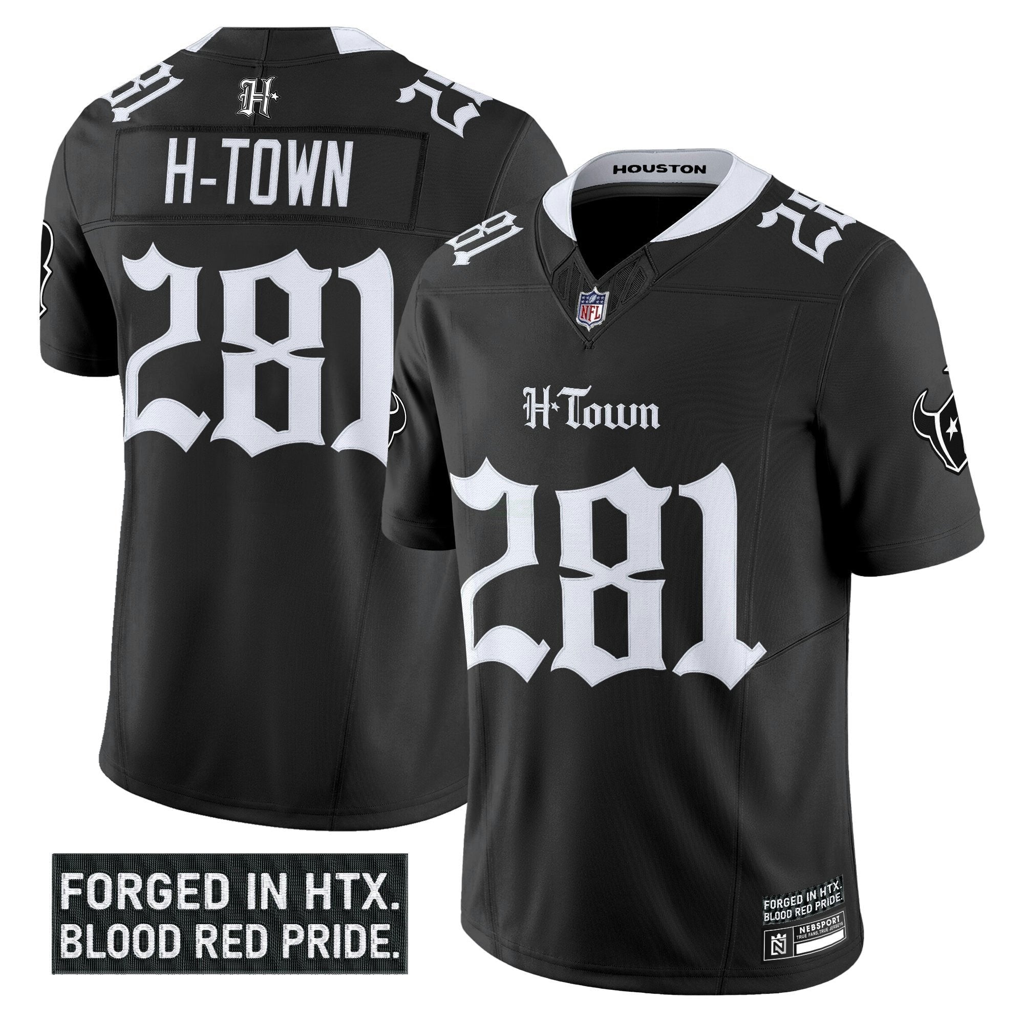 Camisa NFL Men’s Houston ‘Gothic Lone Star Shadows Edition’ Vapor Limited Jersey