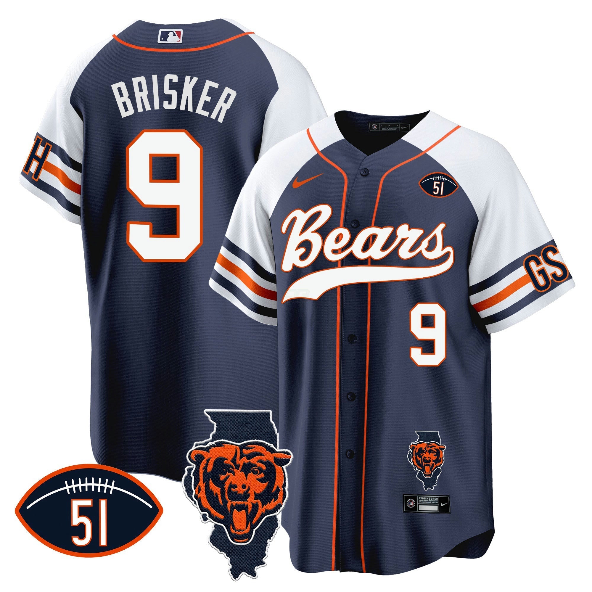 Camisa NFL Men’s Illinois Patch Jersey