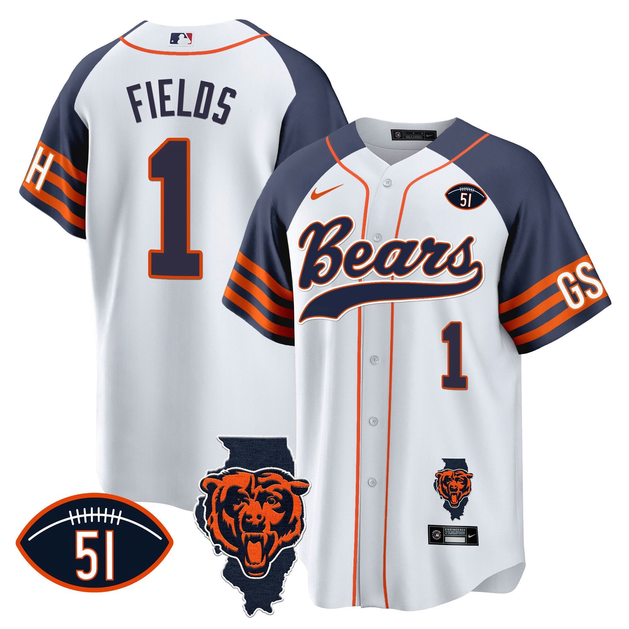 Camisa NFL Men’s Illinois Patch Jersey