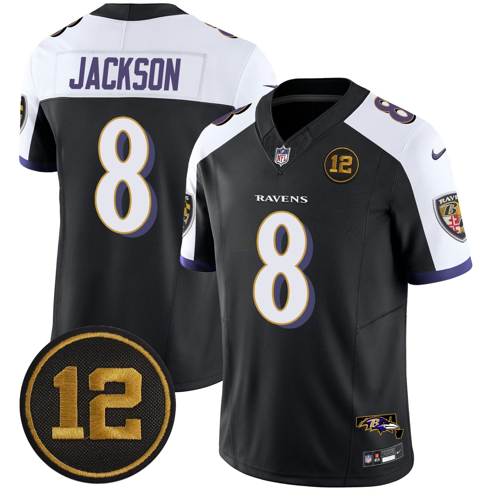 Camisa NFL Men’s Jacoby Jones Patch Vapor Limited Jersey