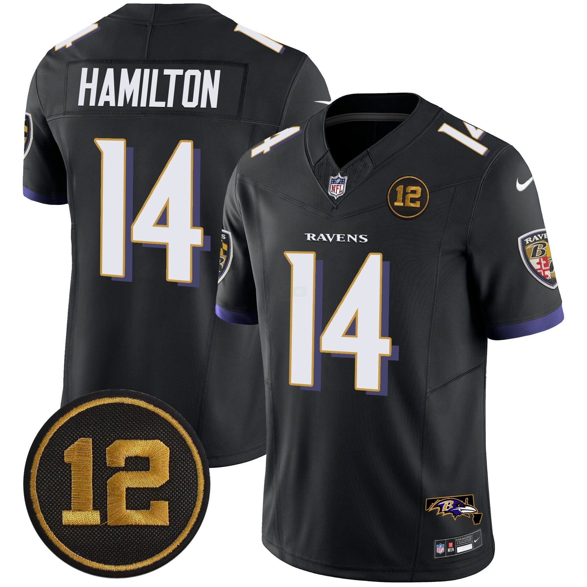 Camisa NFL Men’s Jacoby Jones Patch Vapor Limited Jersey