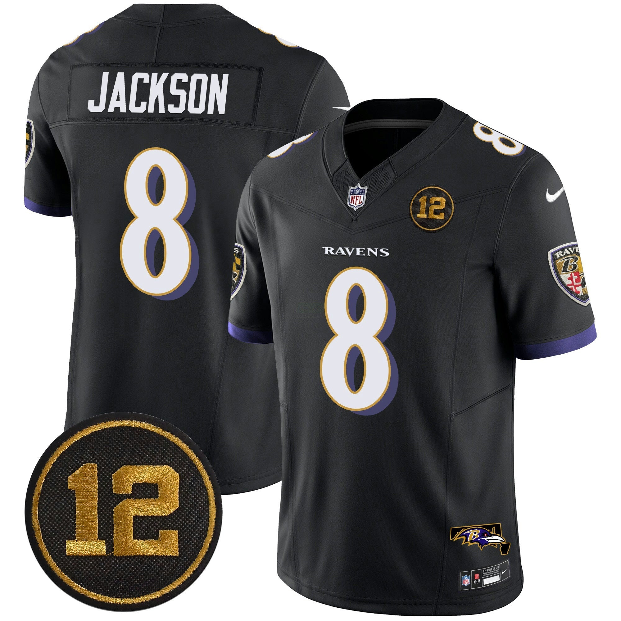Camisa NFL Men’s Jacoby Jones Patch Vapor Limited Jersey