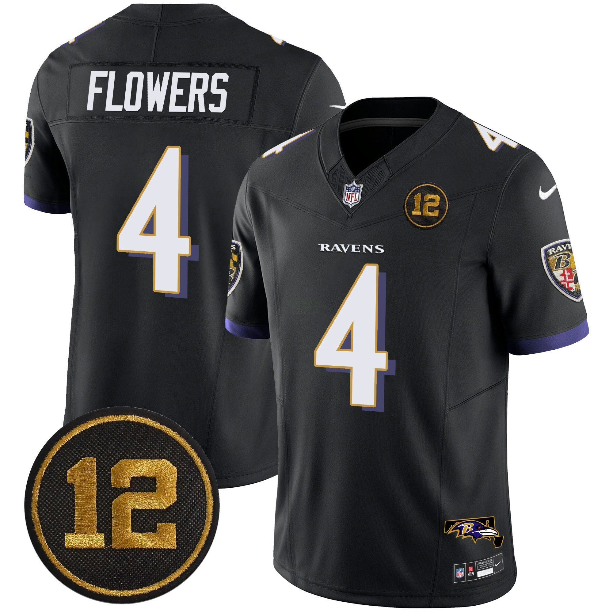Camisa NFL Men’s Jacoby Jones Patch Vapor Limited Jersey