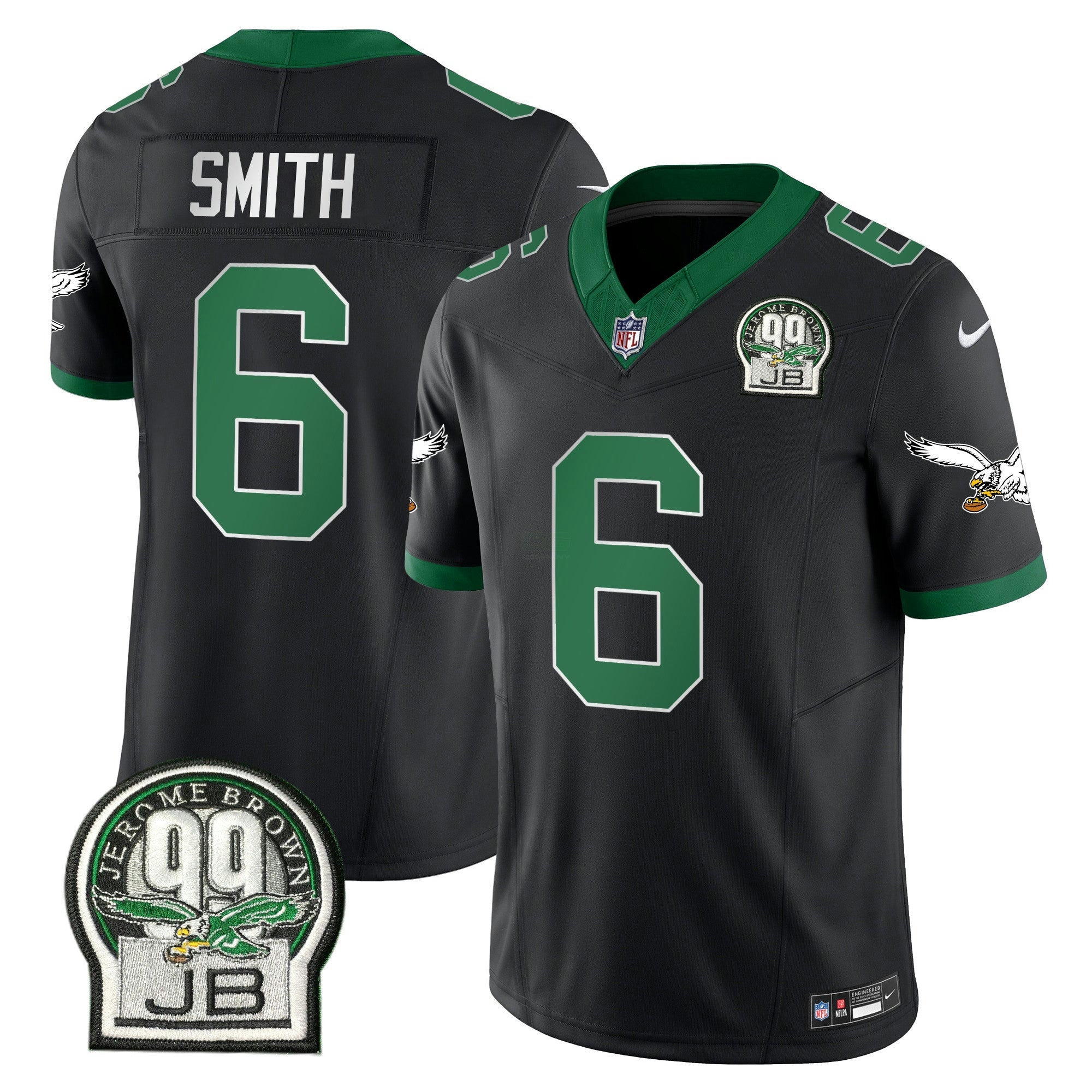 Camisa NFL Men’s Jerome Brown Patch Kelly Green Alternativa Jersey