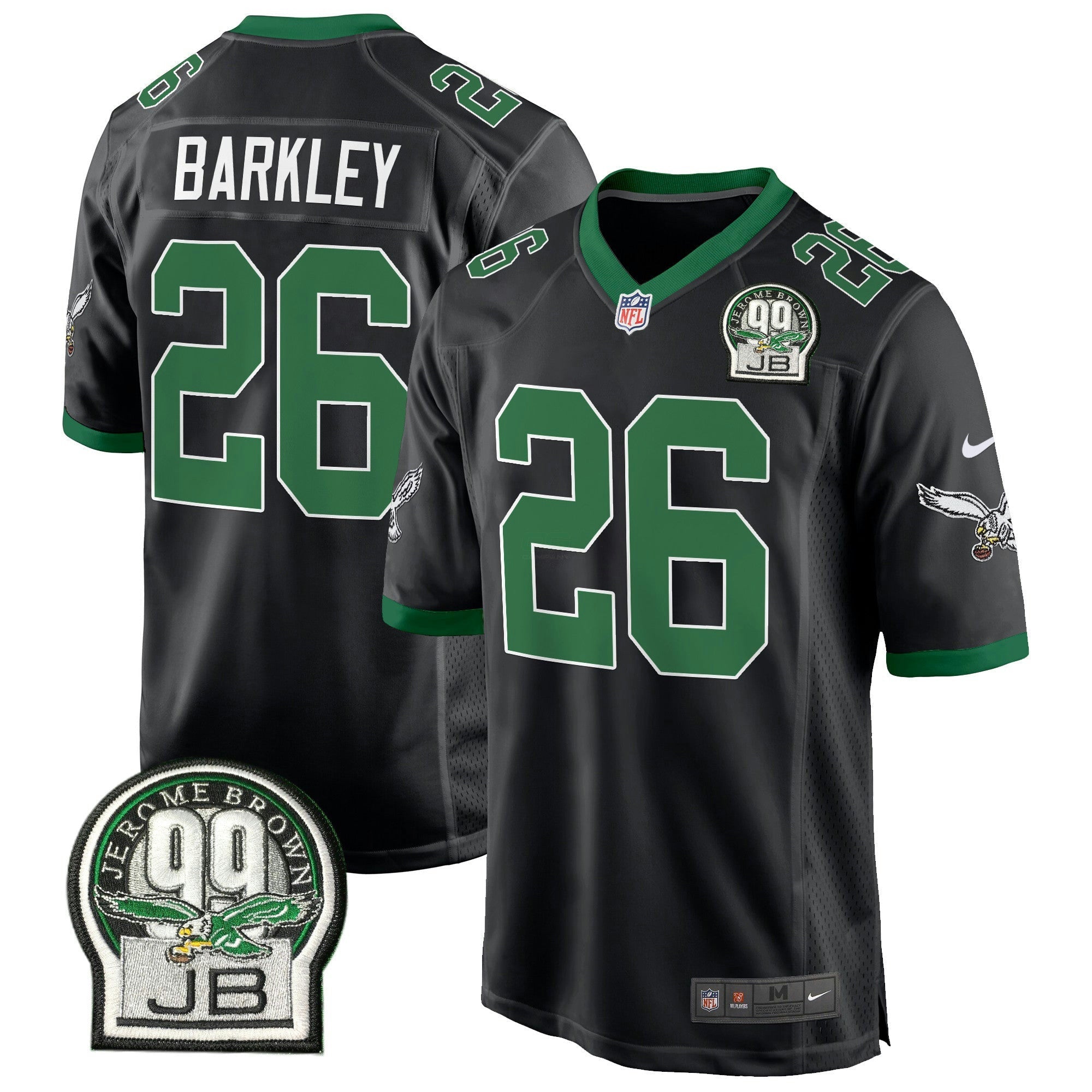 Camisa NFL Men’s Jerome Brown Patch Kelly Green Game Jersey
