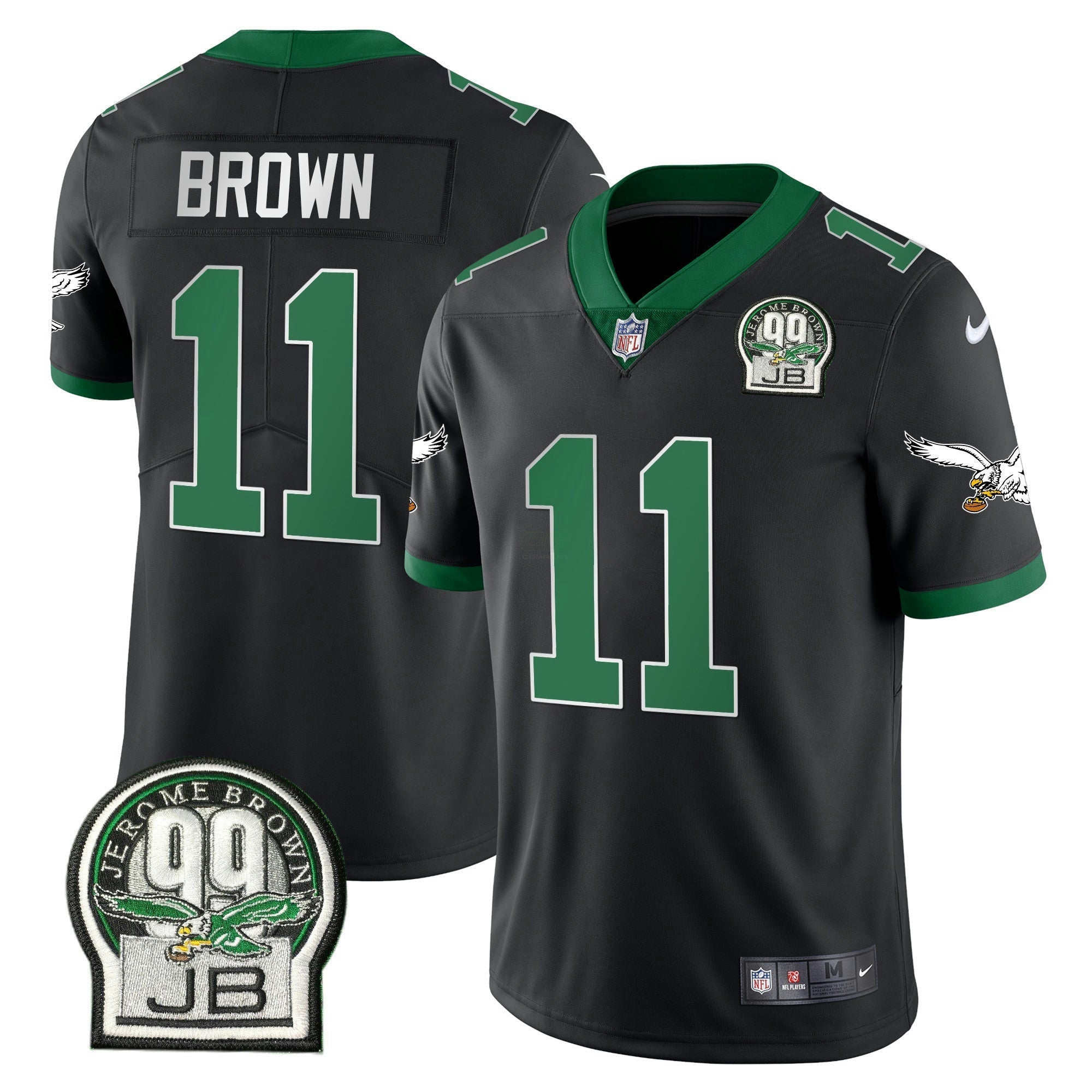 Camisa NFL Men’s Jerome Brown Retired Patch Dourada & Kelly Jersey