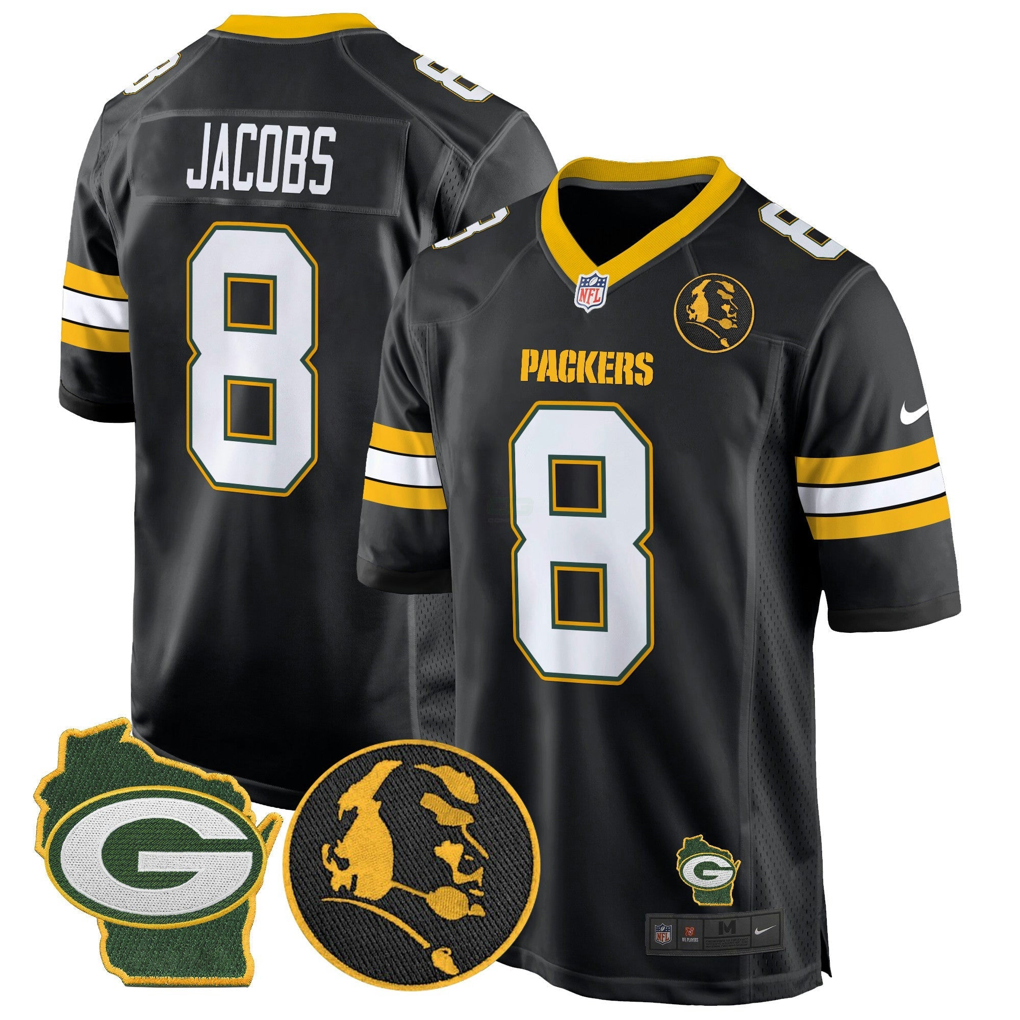 Camisa NFL Men’s John Madden & Home Patch Game Jersey