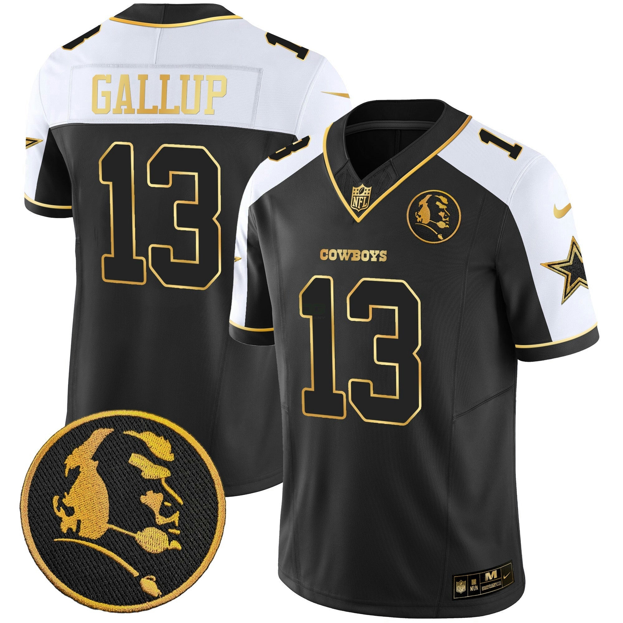 Camisa NFL Men’s John Madden Patch Dourada Vapor Jersey