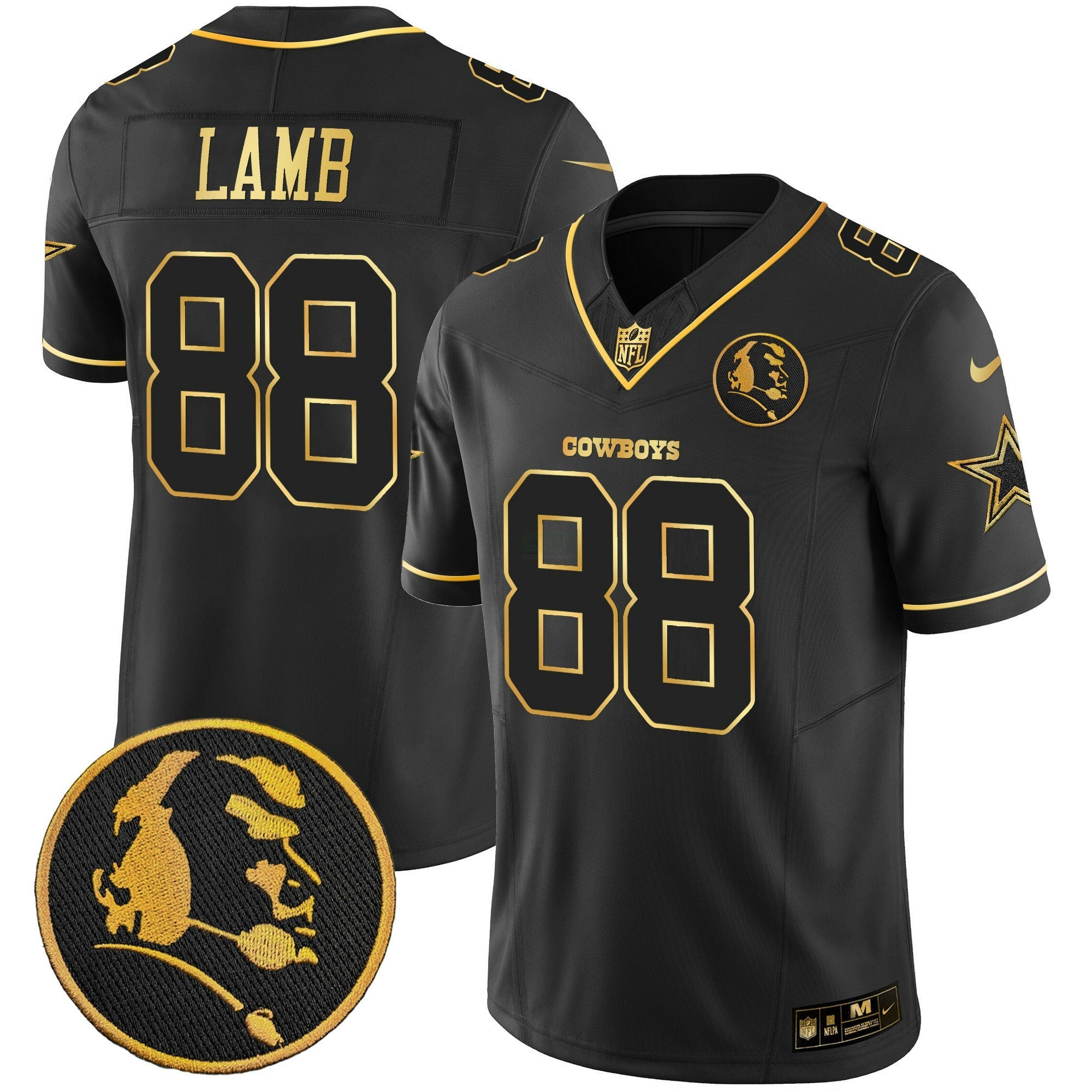 Camisa NFL Men’s John Madden Patch Dourada Vapor Jersey