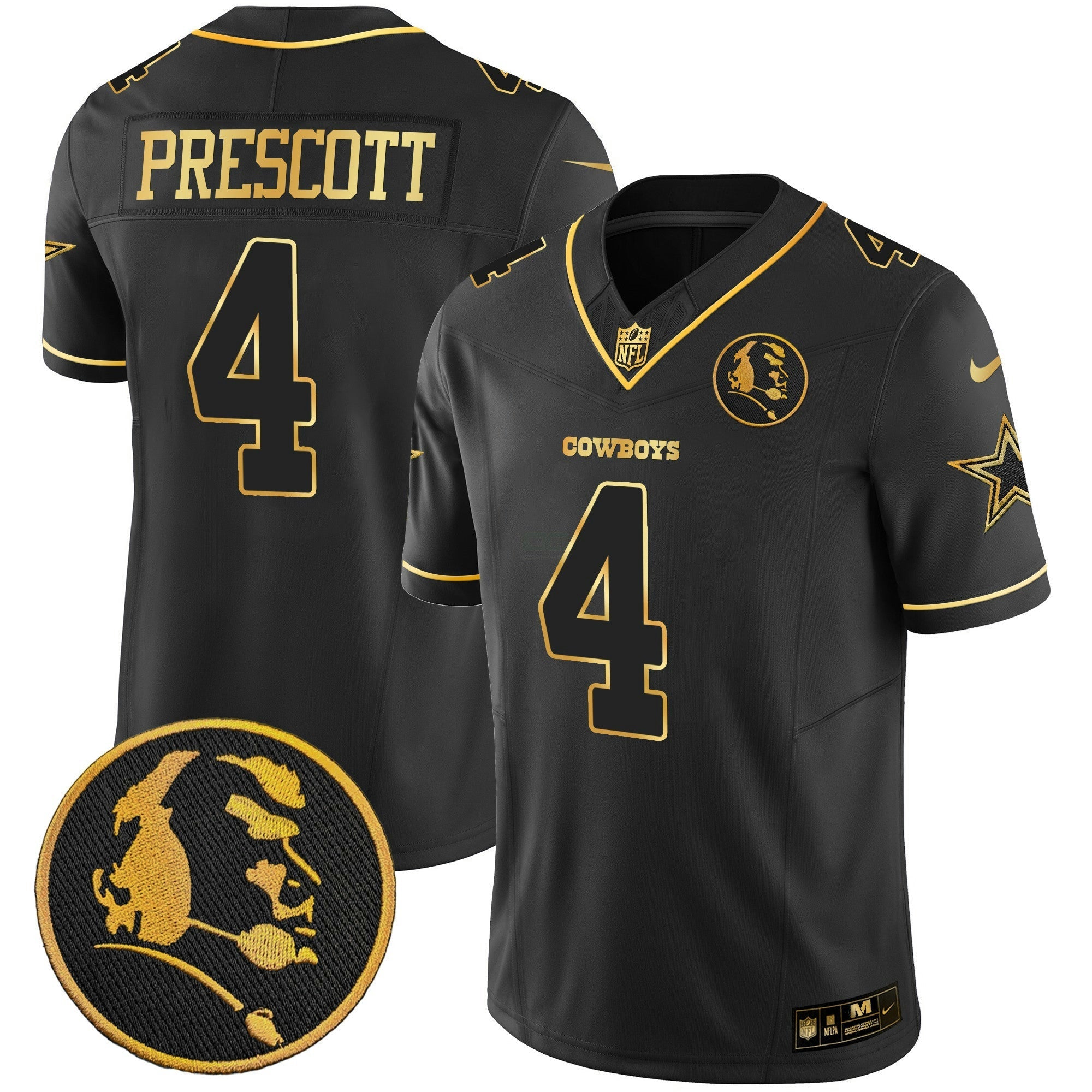 Camisa NFL Men’s John Madden Patch Dourada Vapor Jersey
