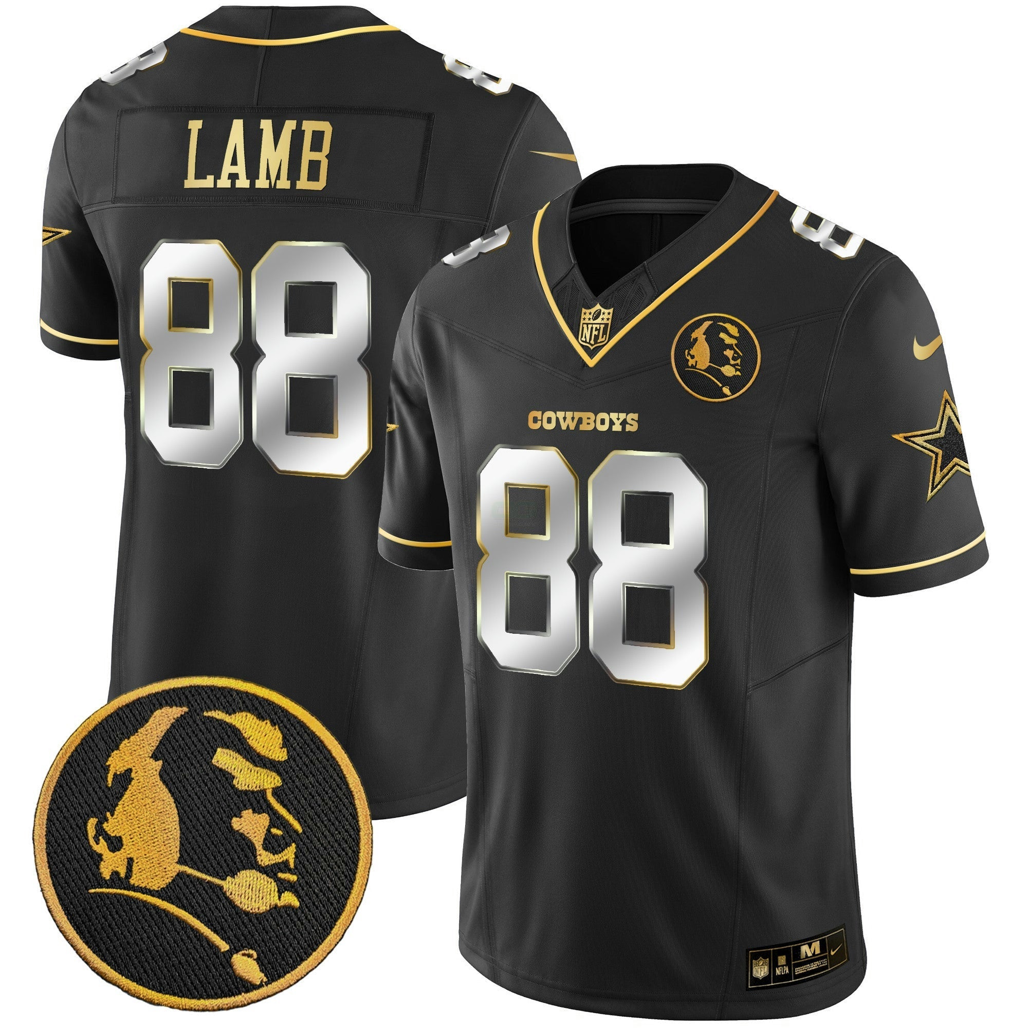 Camisa NFL Men’s John Madden Patch Dourada Vapor Jersey
