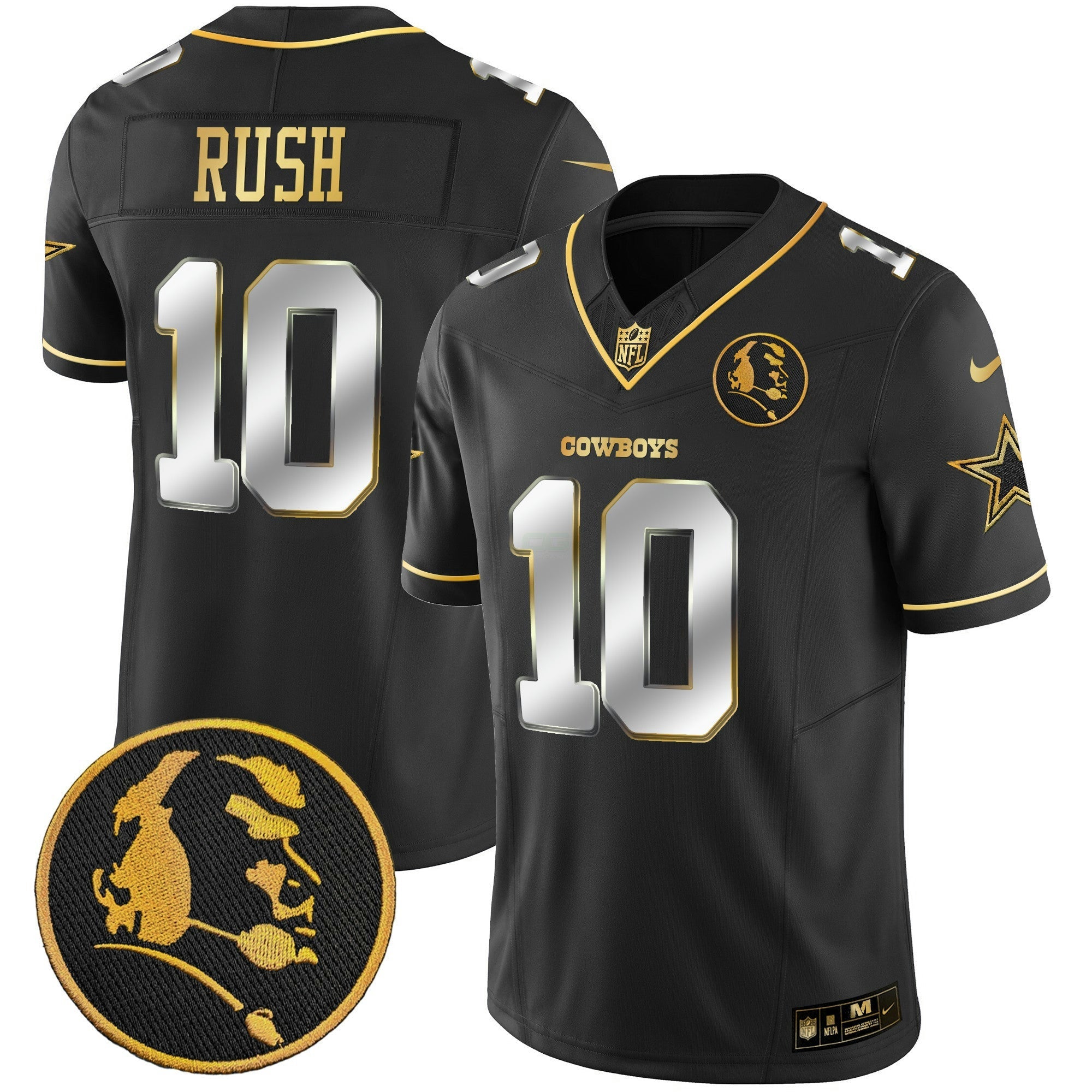 Camisa NFL Men’s John Madden Patch Dourada Vapor Jersey