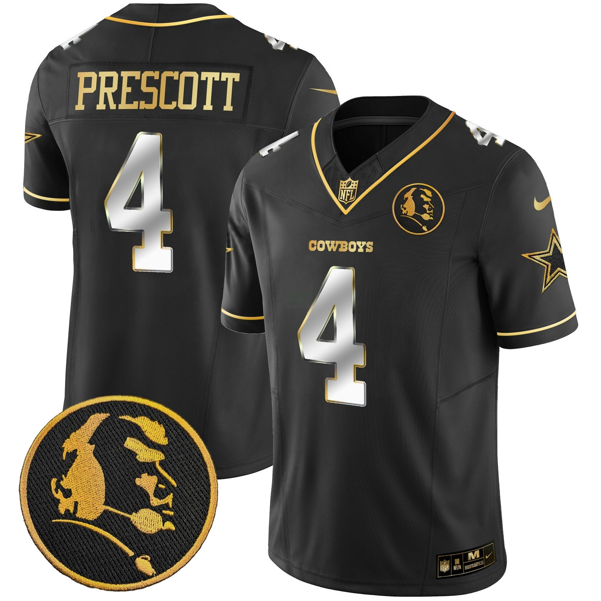 Camisa NFL Men’s John Madden Patch Dourada Vapor Jersey