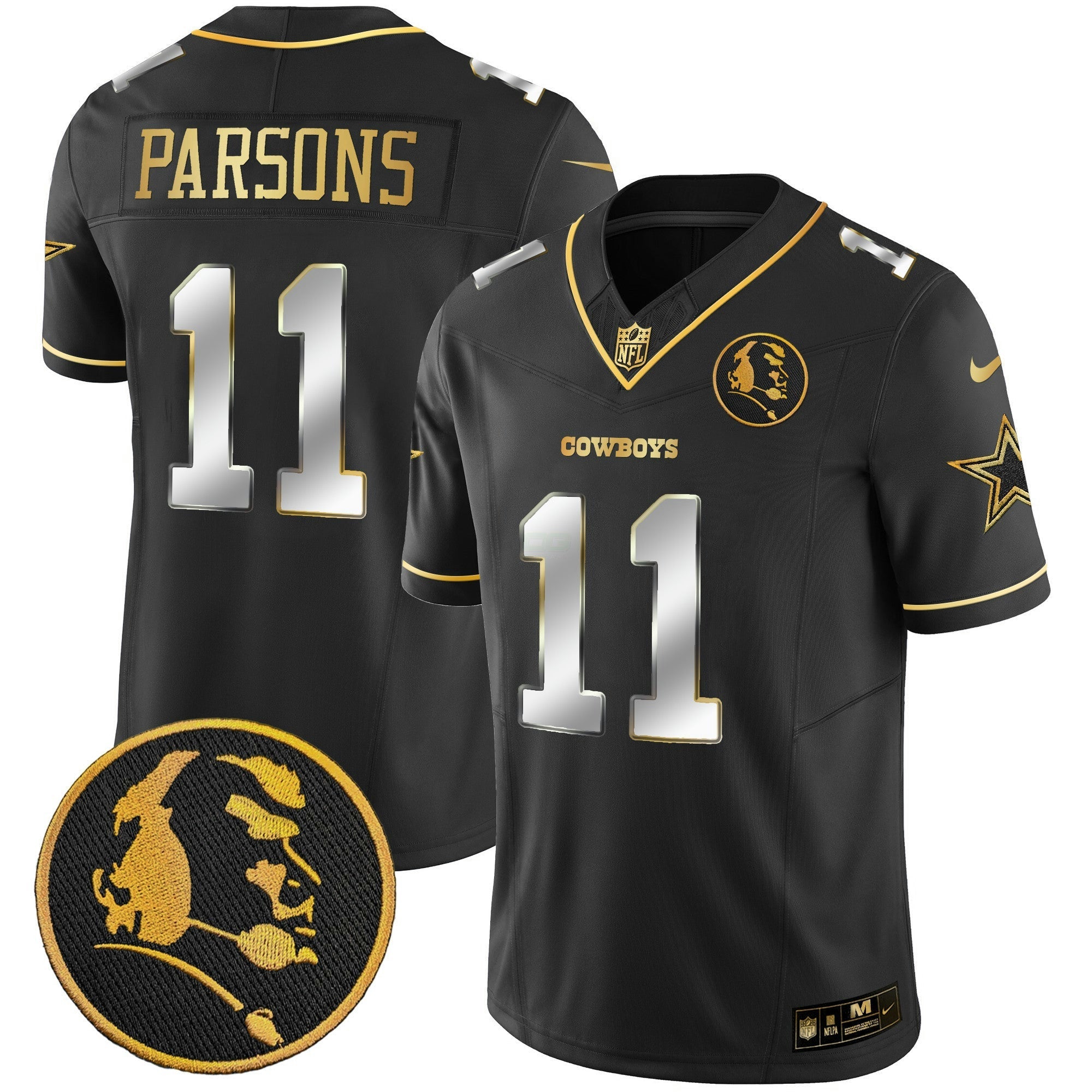 Camisa NFL Men’s John Madden Patch Dourada Vapor Jersey