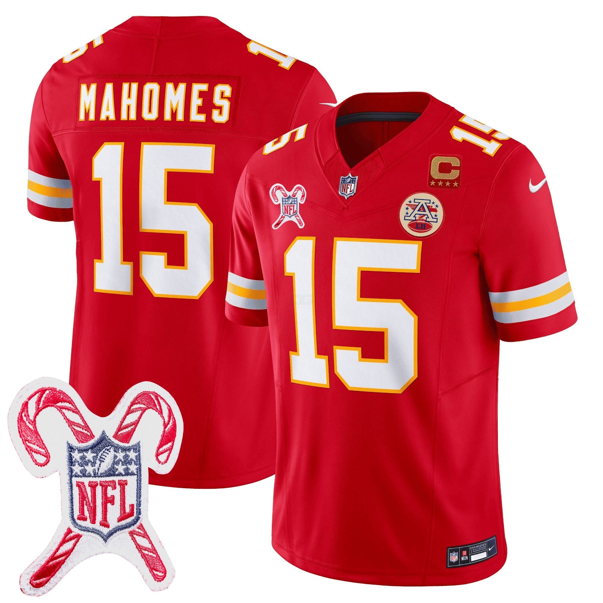 Camisa NFL Men’s Kansas City Christmas Patch Vapor Limited Jersey