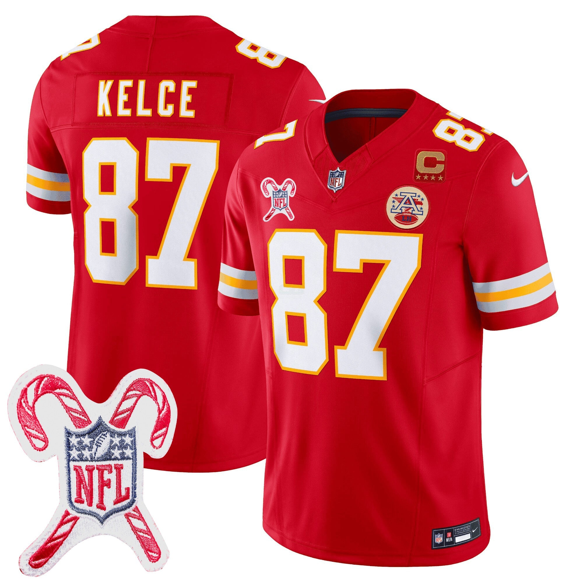 Camisa NFL Men’s Kansas City Christmas Patch Vapor Limited Jersey