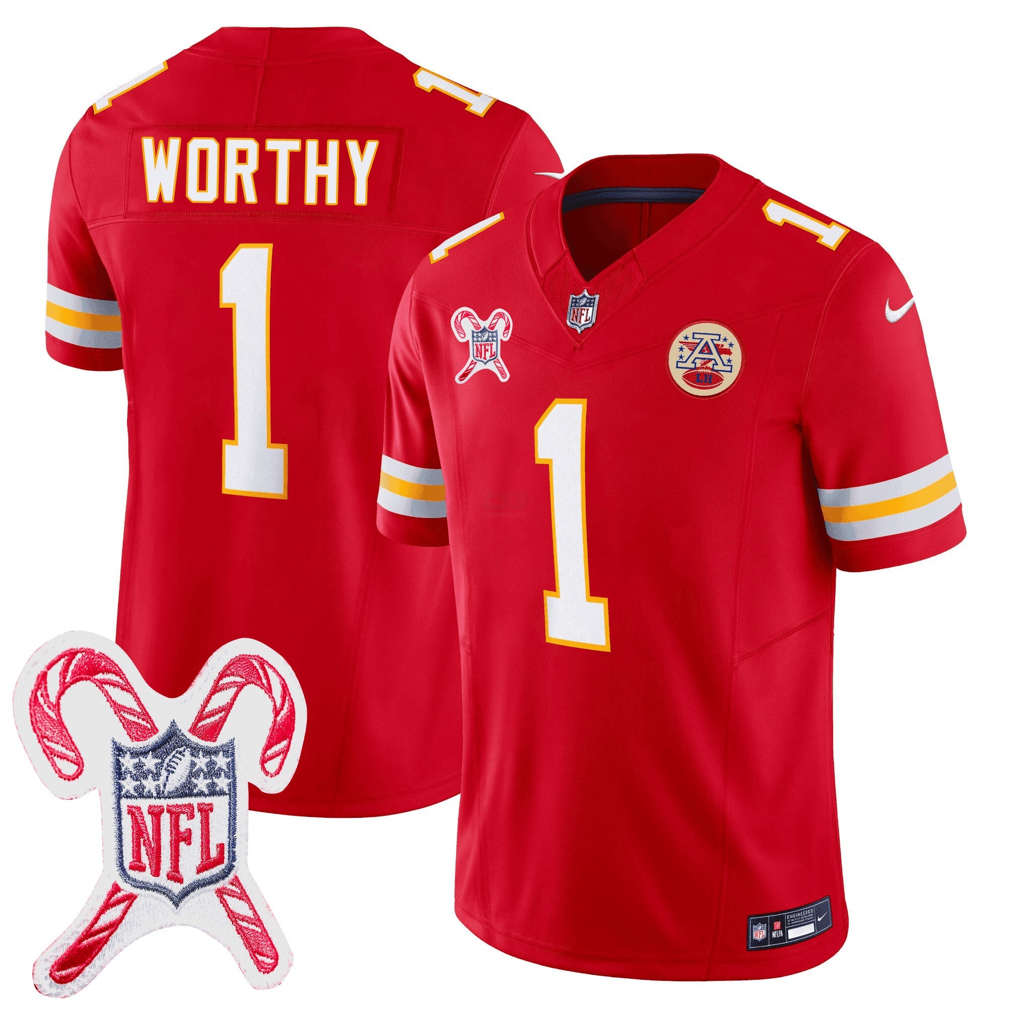 Camisa NFL Men’s Kansas City Christmas Patch Vapor Limited Jersey