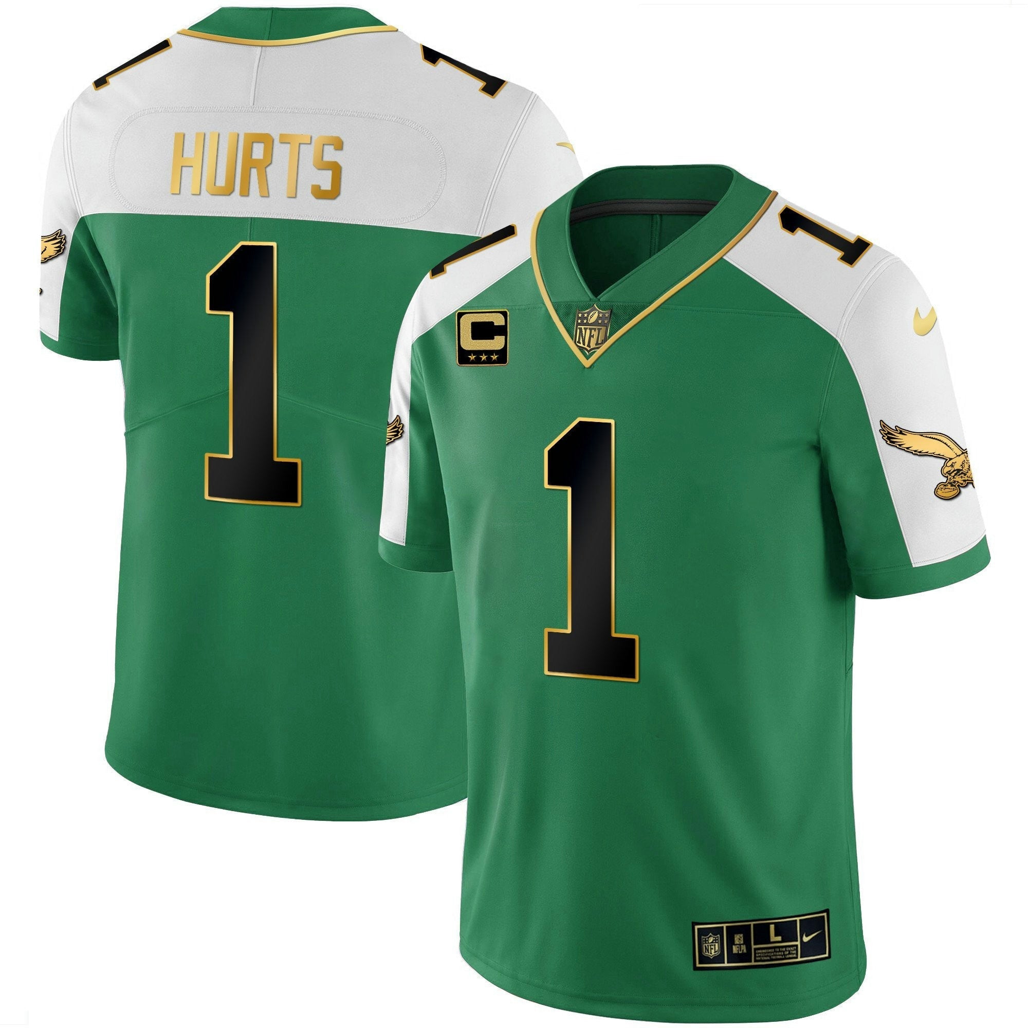 Camisa NFL Men’s Kelly Green Alternativa Dourada Jersey - Kelly Alternativa