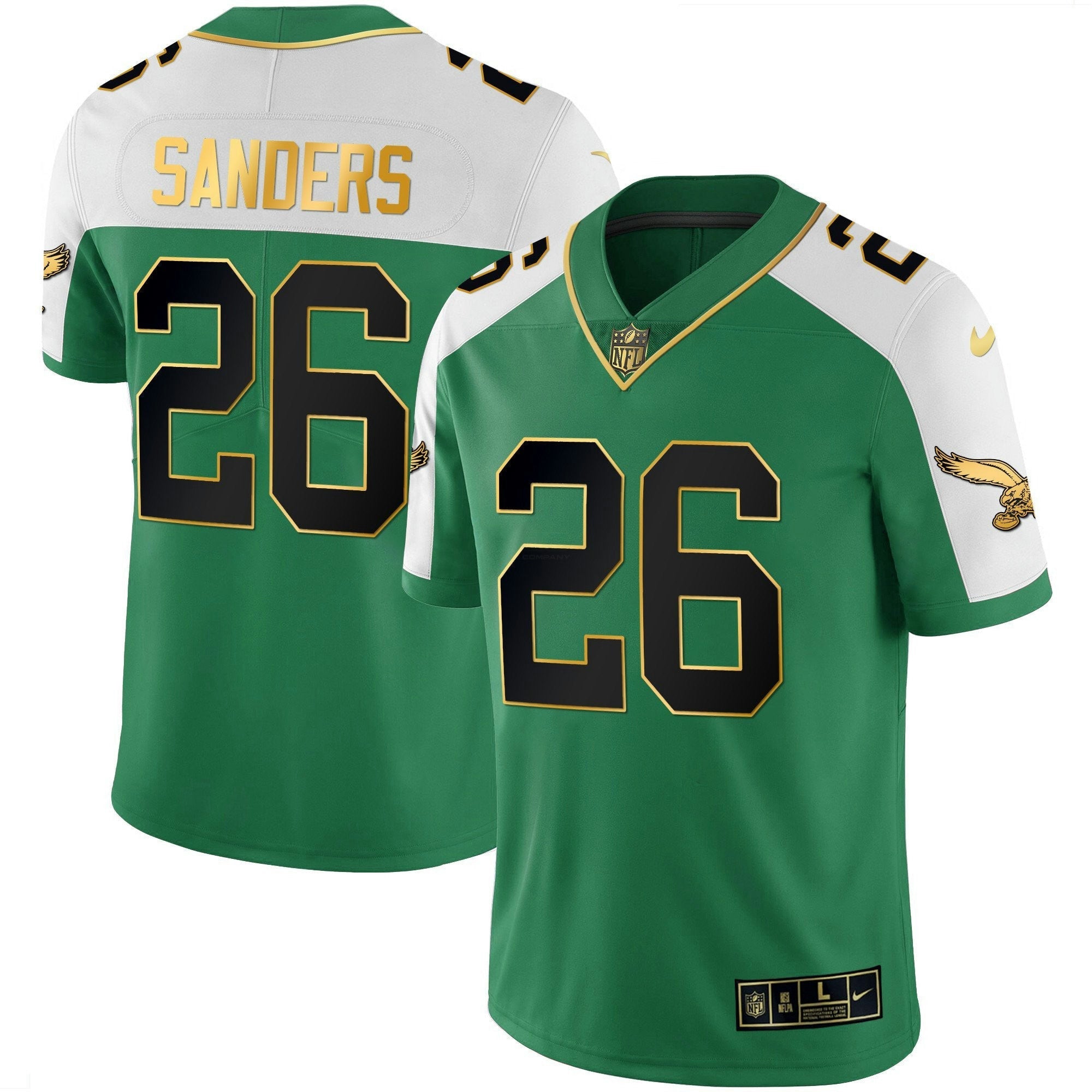 Camisa NFL Men’s Kelly Green Alternativa Dourada Jersey - Kelly Alternativa