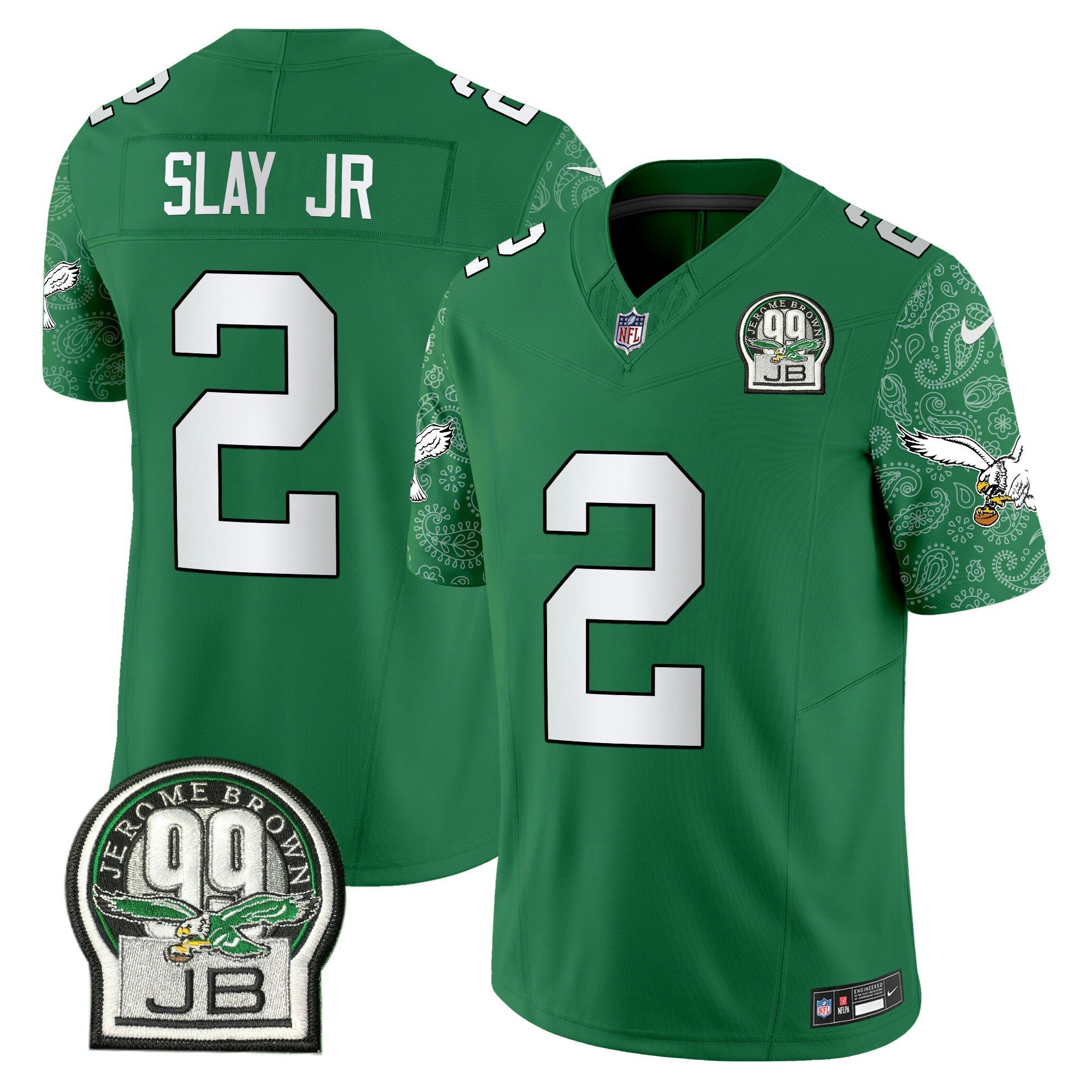 Camisa NFL Men’s Kelly Green Vapor Limited Jersey V4