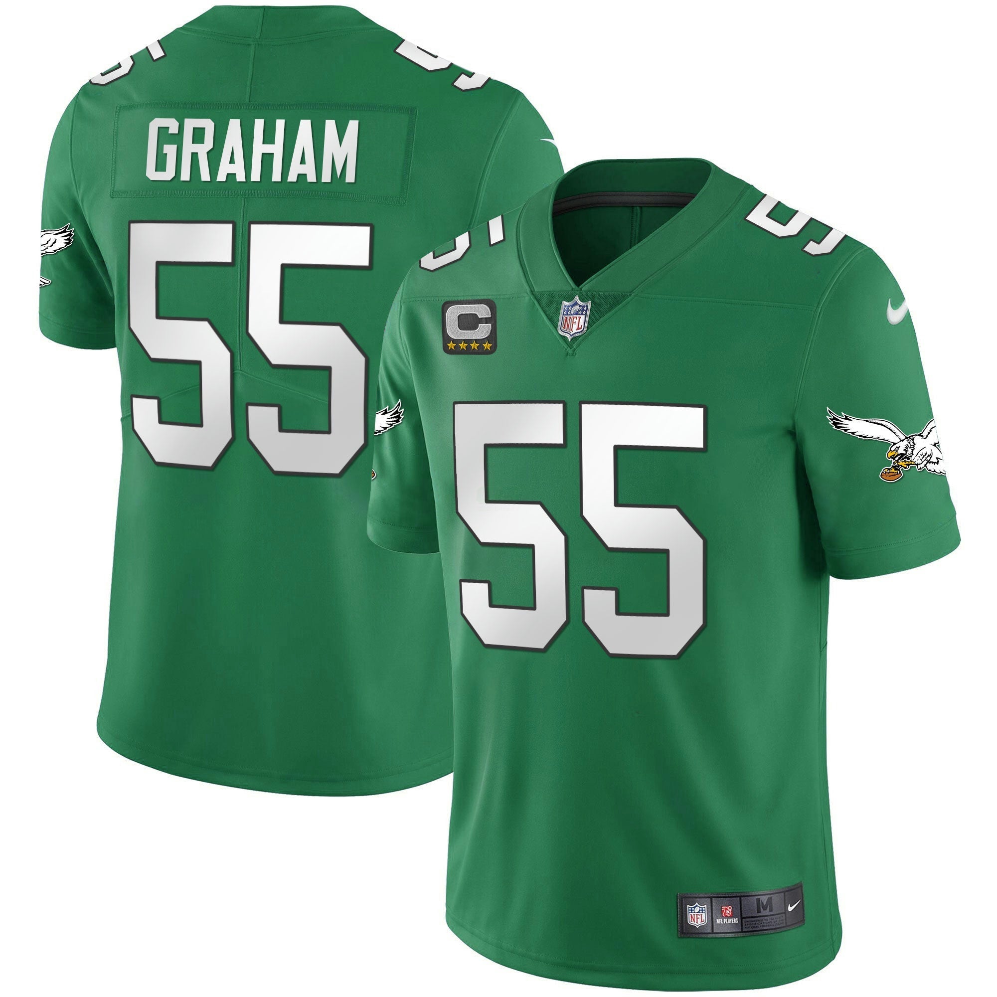 Camisa NFL Men’s Kelly Green Vapor Throwback 90s Jersey