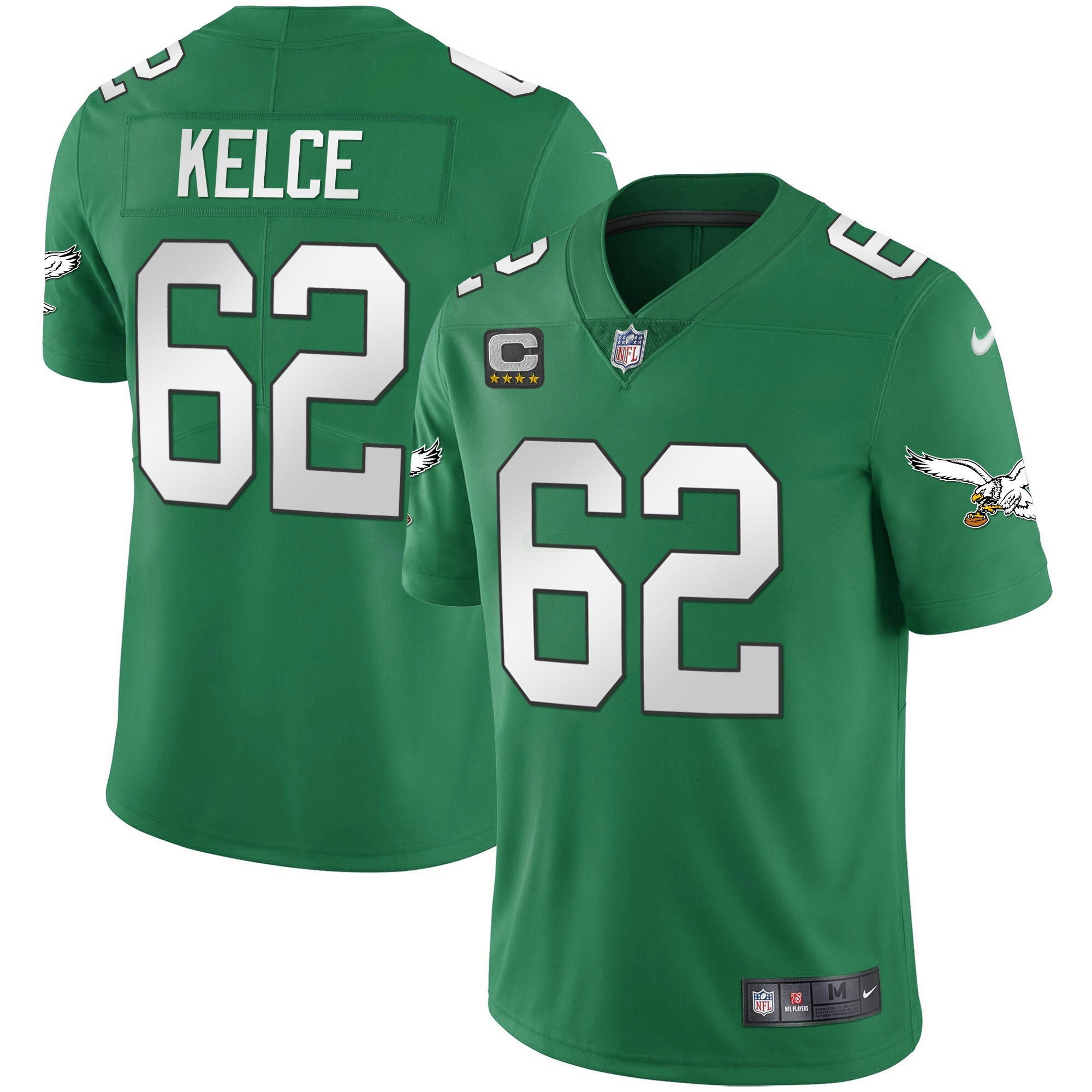Camisa NFL Men’s Kelly Green Vapor Throwback 90s Jersey
