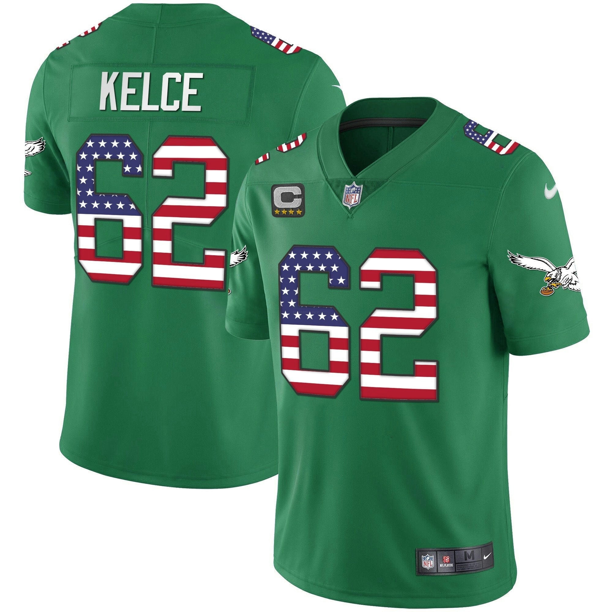 Camisa NFL Men’s Kelly Verde Dourada Flag Vapor Jersey