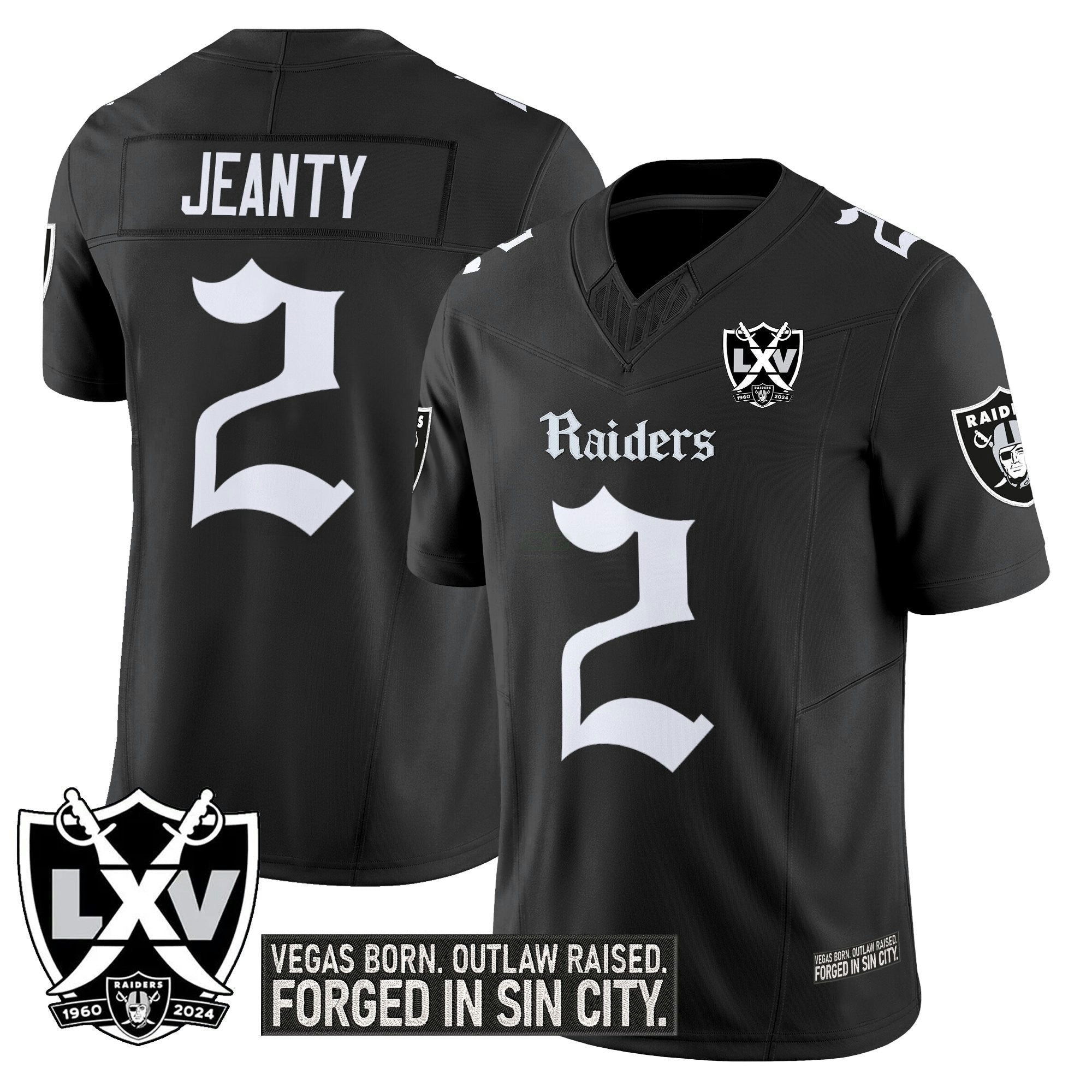 Camisa NFL Men’s Las Vegas ‘Gothic Sin City Shadows Edition’ Vapor Limited Jersey V2