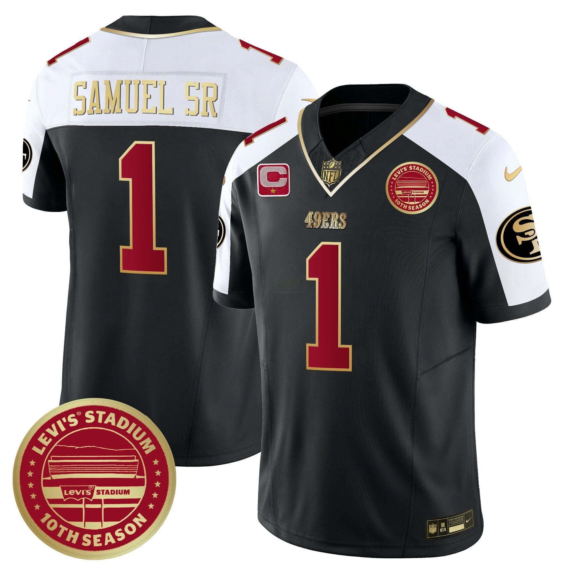 Camisa NFL Men’s Levi’s Stadium 10th Season Patch Vapor Limited Jersey