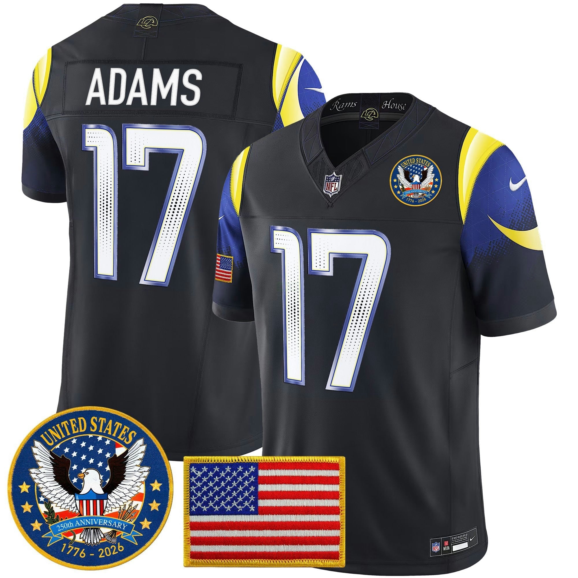 Camisa NFL Men’s Los Angeles 2025 “United States 250th Anniversary Patch” Vapor Limited Jersey