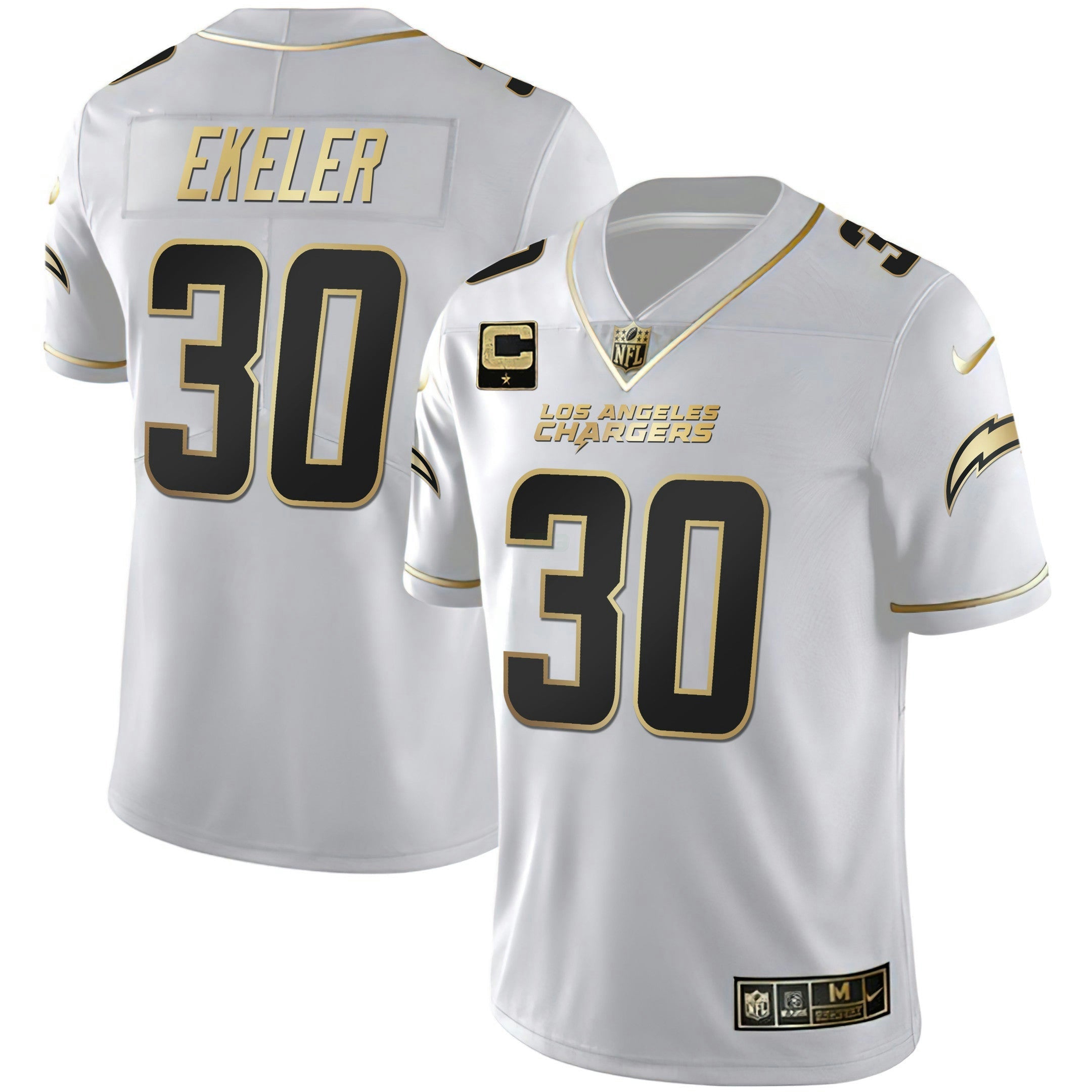 Camisa NFL Men’s Los Angeles Branca Dourada & Preta Dourada Jersey